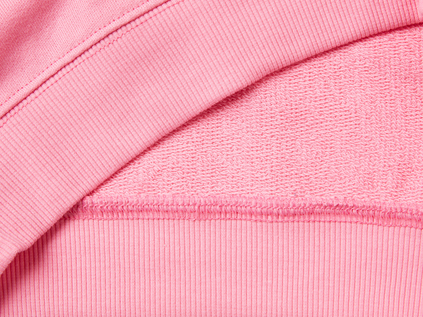 Felpa 100% cotone con logo da bambina rosa 2 | Benetton Outlet