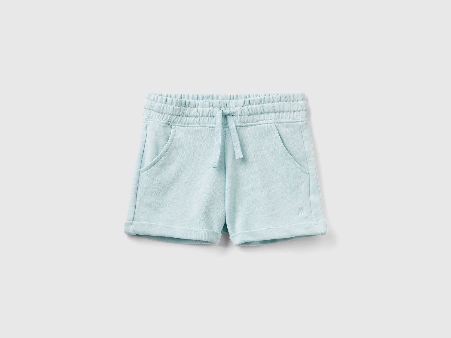100% cotton sweatshirt shorts da bambina verde acqua | Benetton Outlet