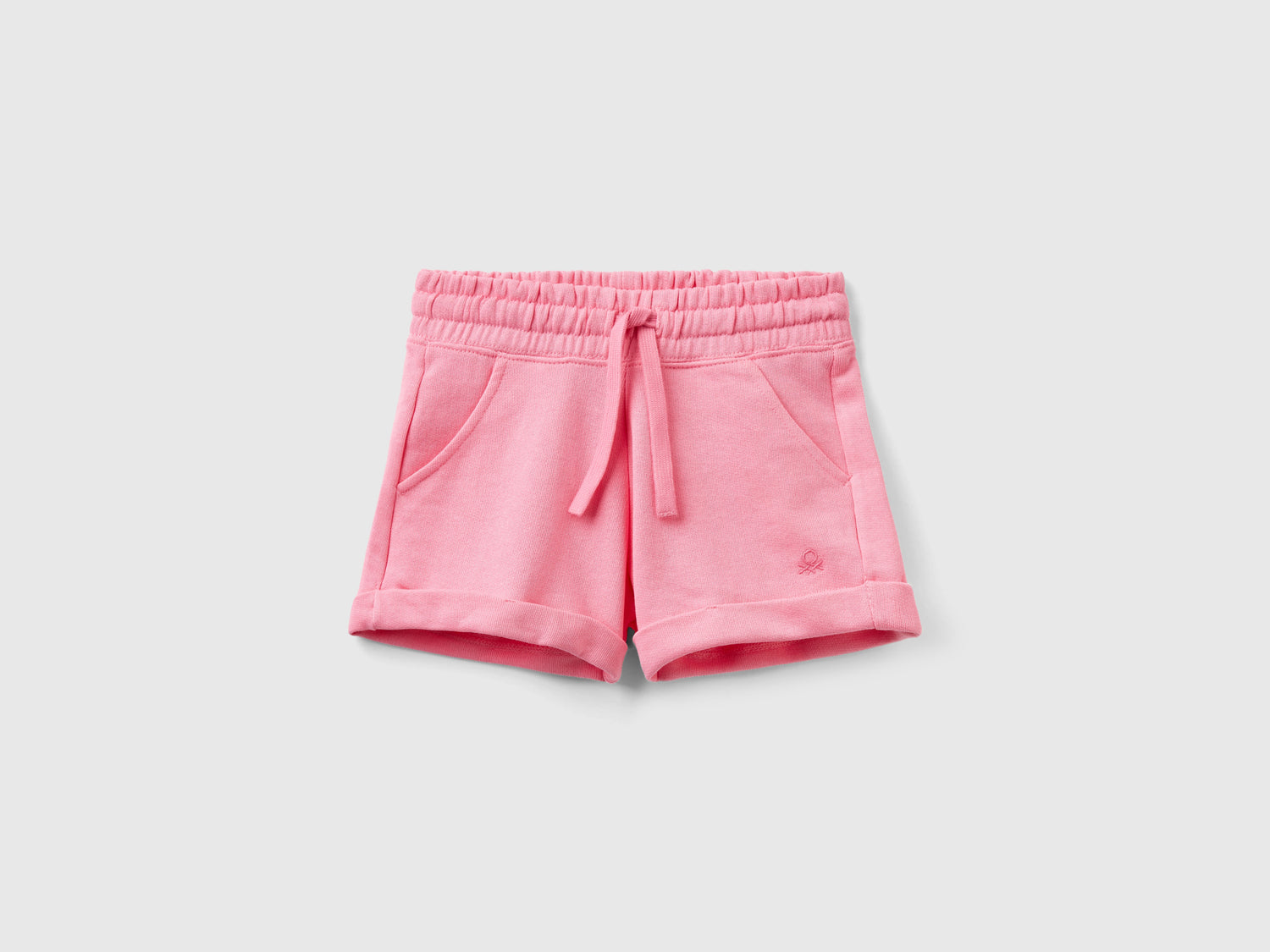 Shorts in felpa 100% cotone da bambina rosa | Benetton Outlet