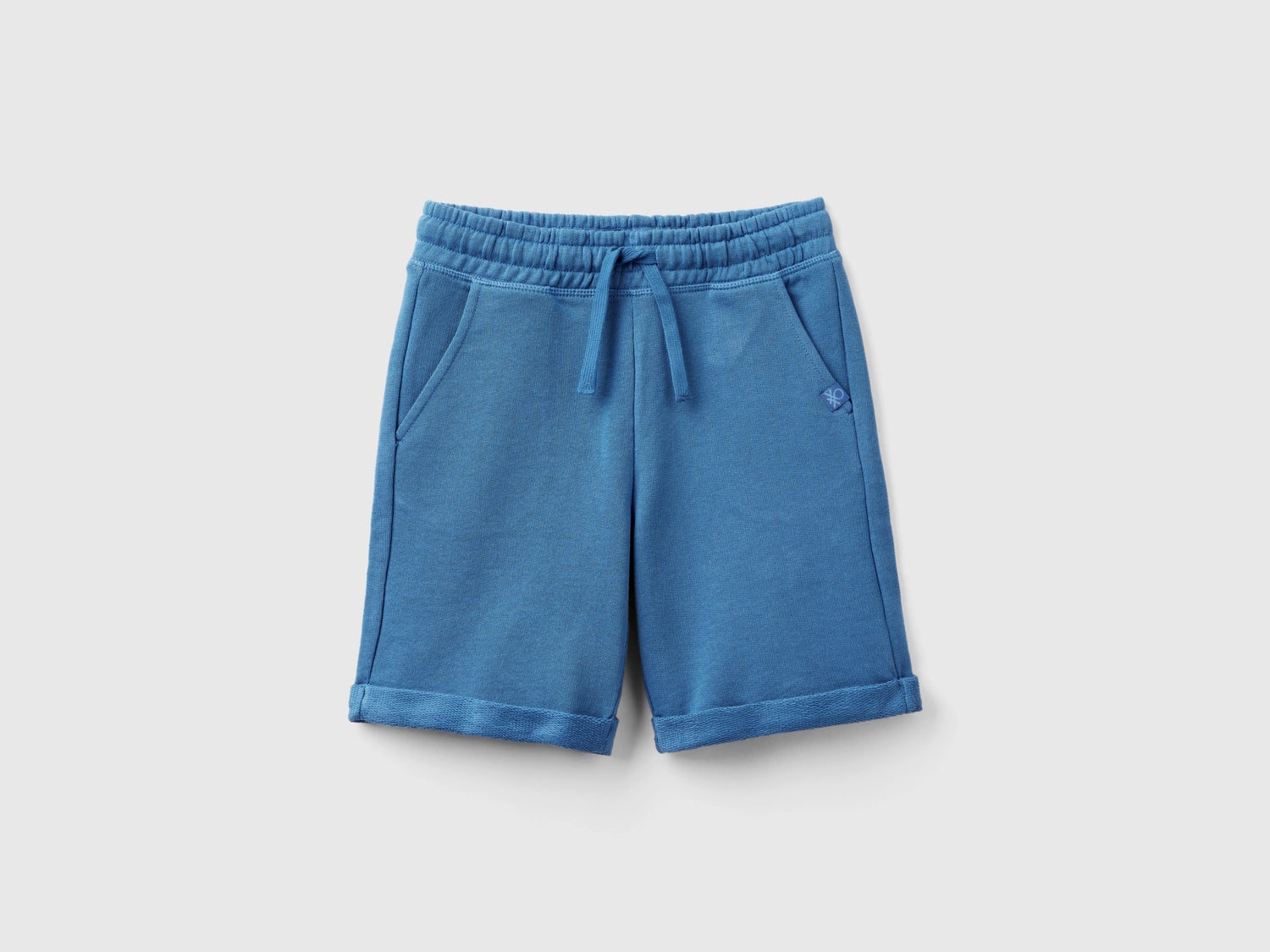 Bermuda in felpa di puro cotone da bambino blu | Benetton Outlet