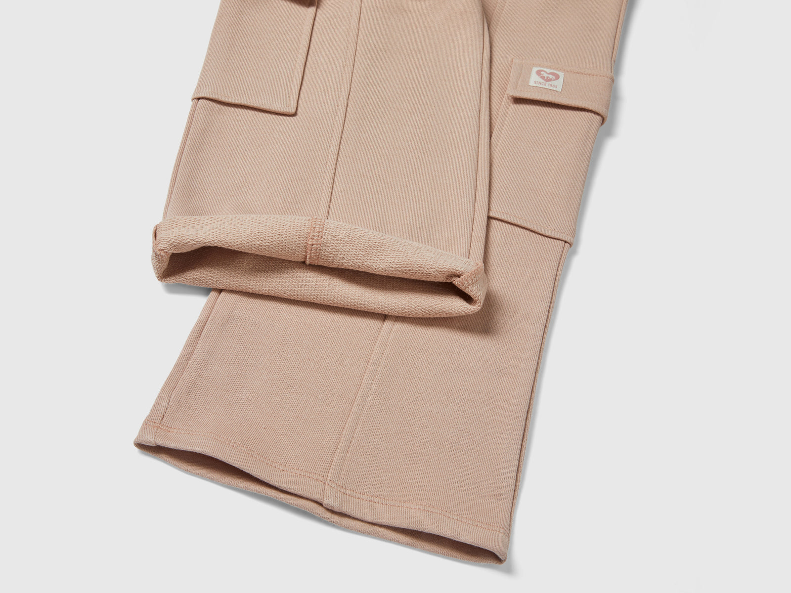 Pantalones de chándal de pierna ancha da bambina rosa tenue 2 | Benetton Outlet