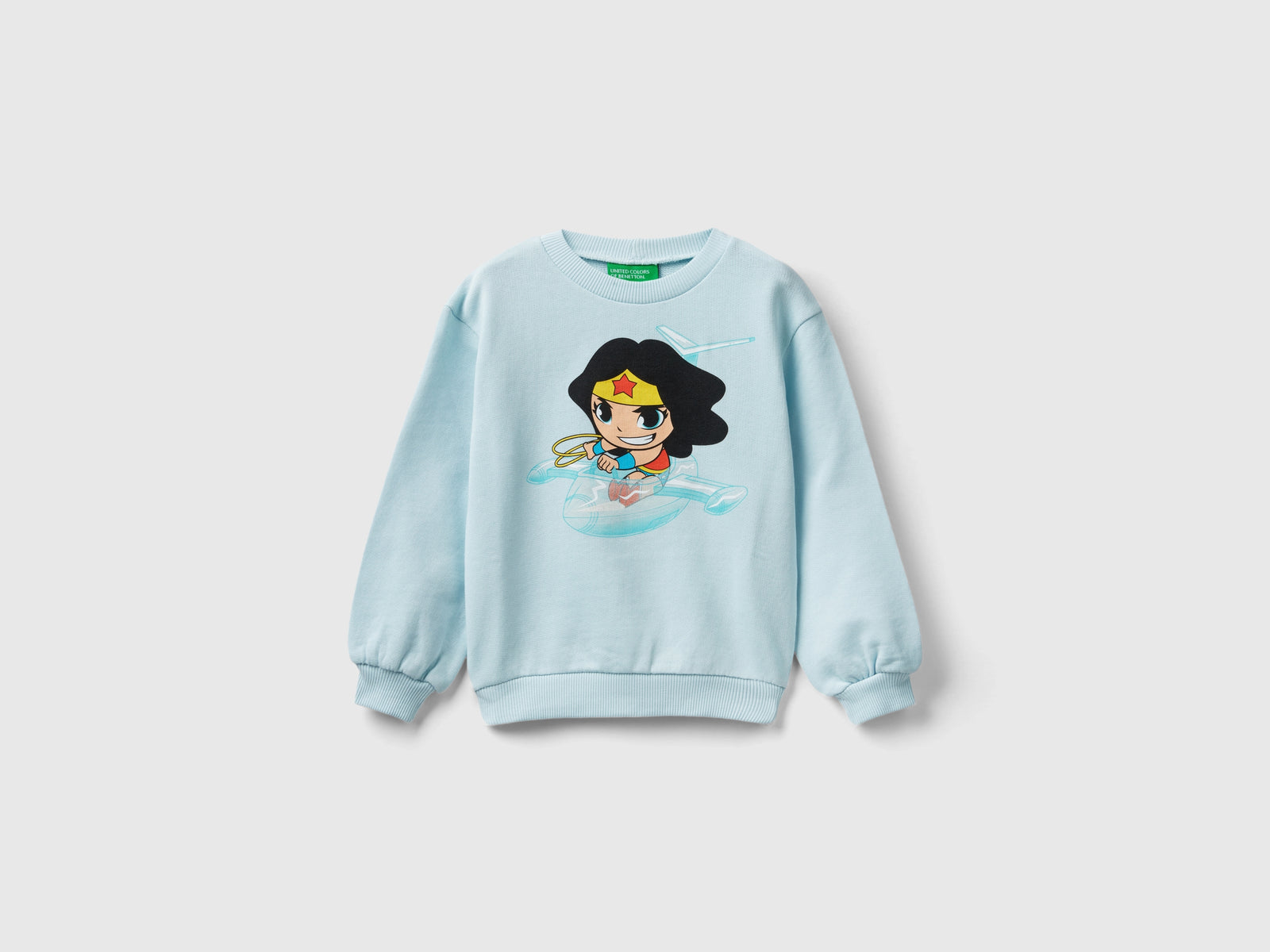 Felpa ©&™ DC Comics Wonder Woman da bimba azzurro | Benetton Outlet