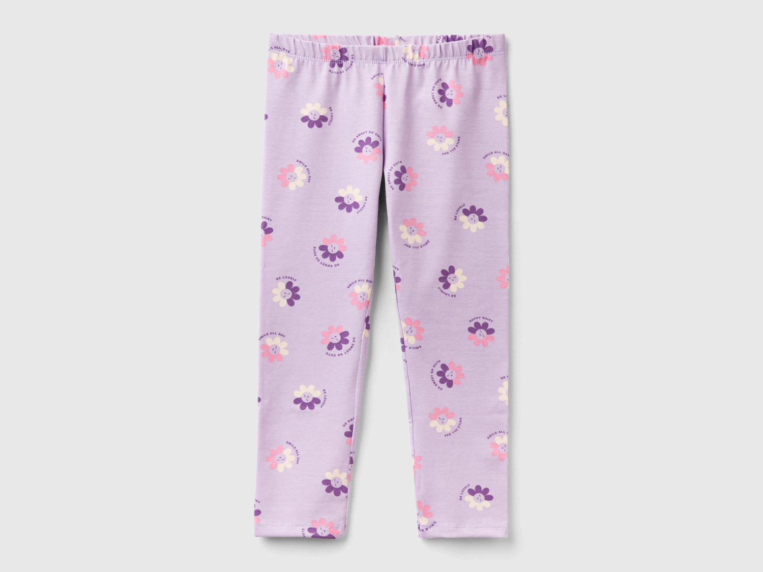 Leggings con estampado floral da bimba lilla | Benetton Outlet