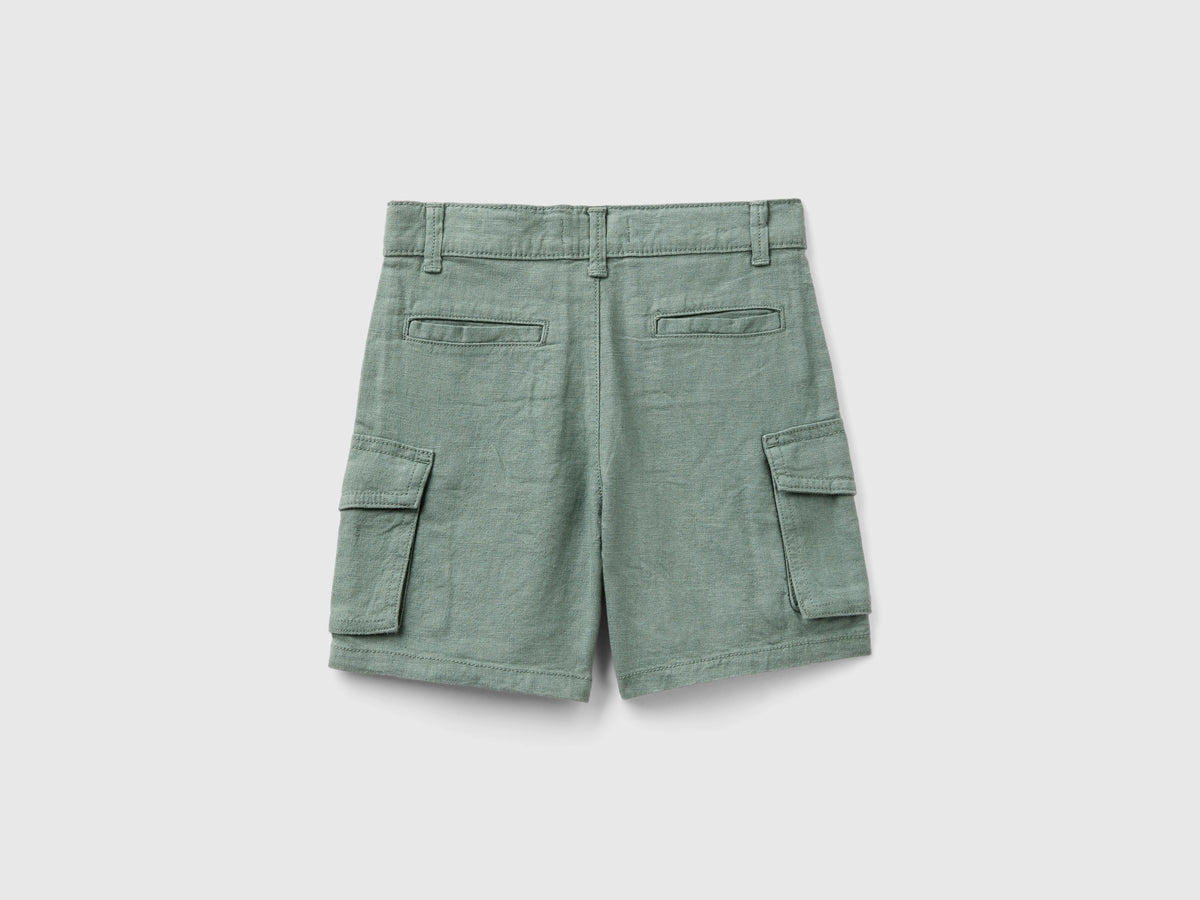 Bermuda cargo in misto lino