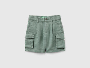 Bermuda cargo in misto lino