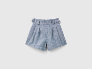 Shorts paperbag in chambray