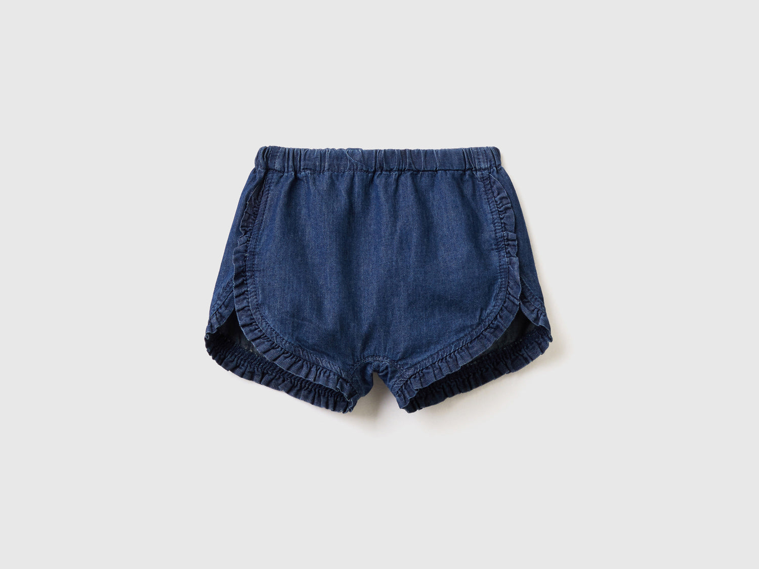 Pantalones cortos con volantes da neonato blu scuro | Benetton Outlet