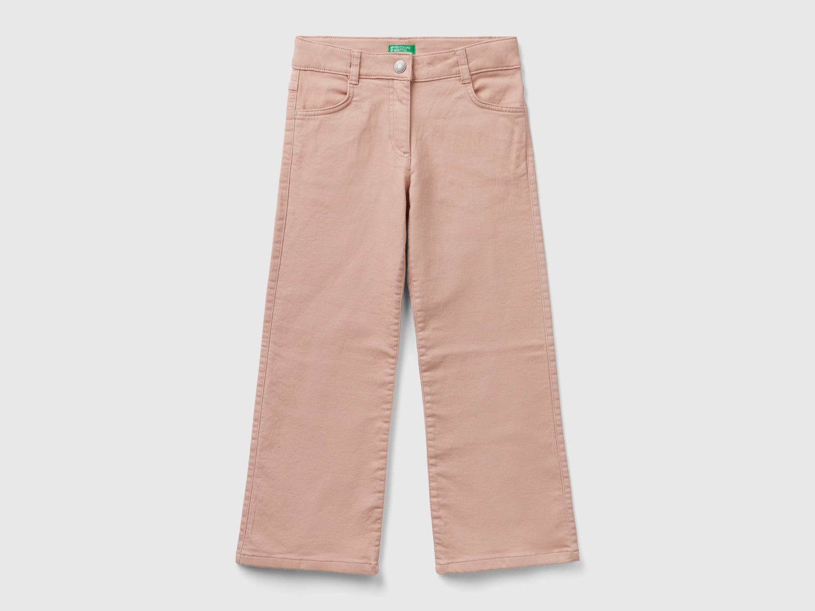 Pantalones acampanados elásticos da bambina rosa tenue | Benetton Outlet