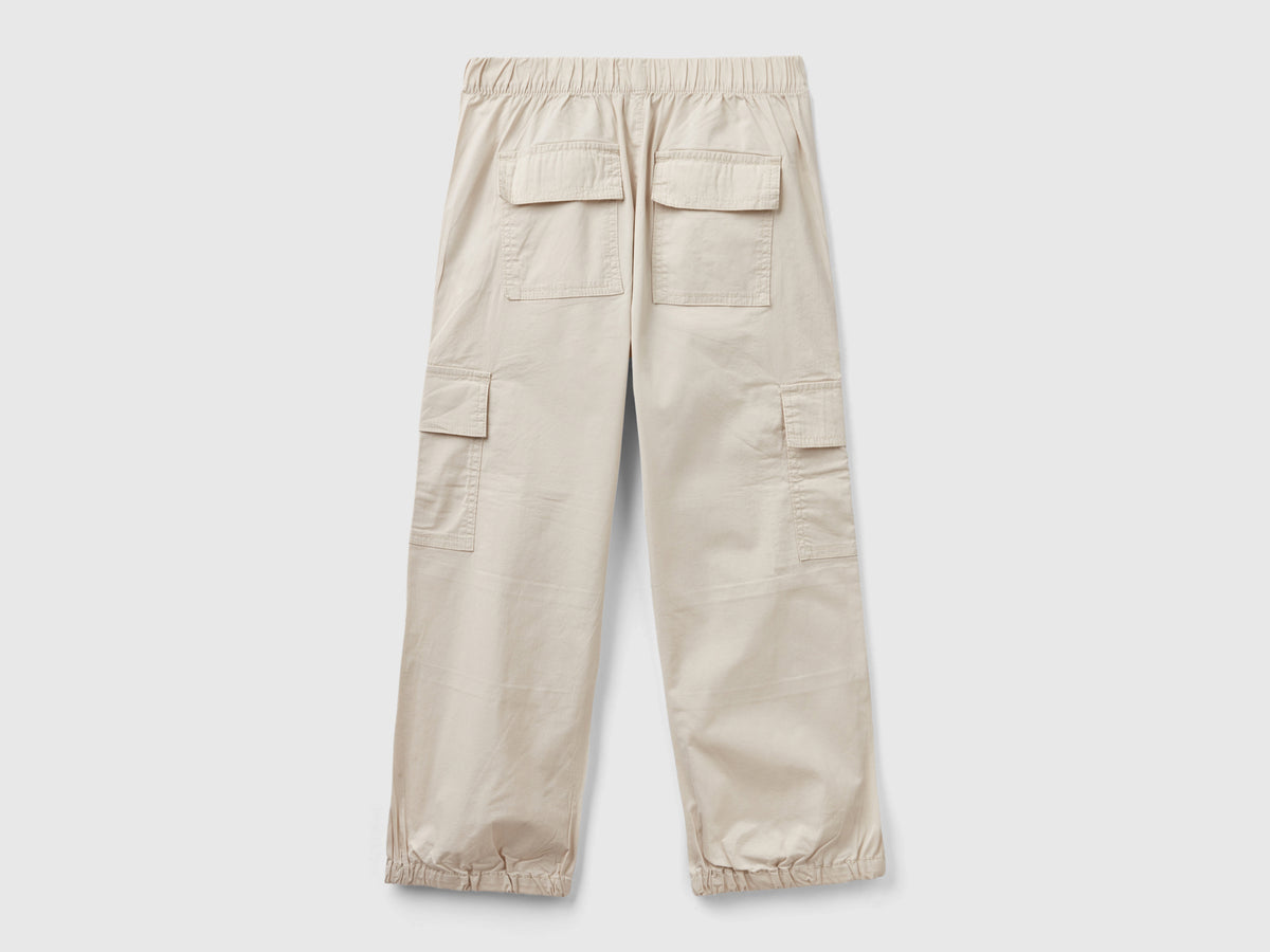 Pantaloni cargo in cotone stretch