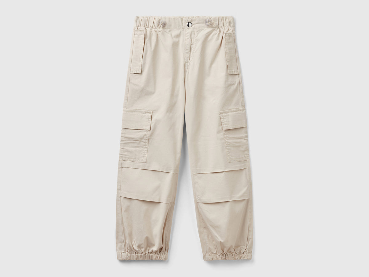 Pantaloni cargo in cotone stretch