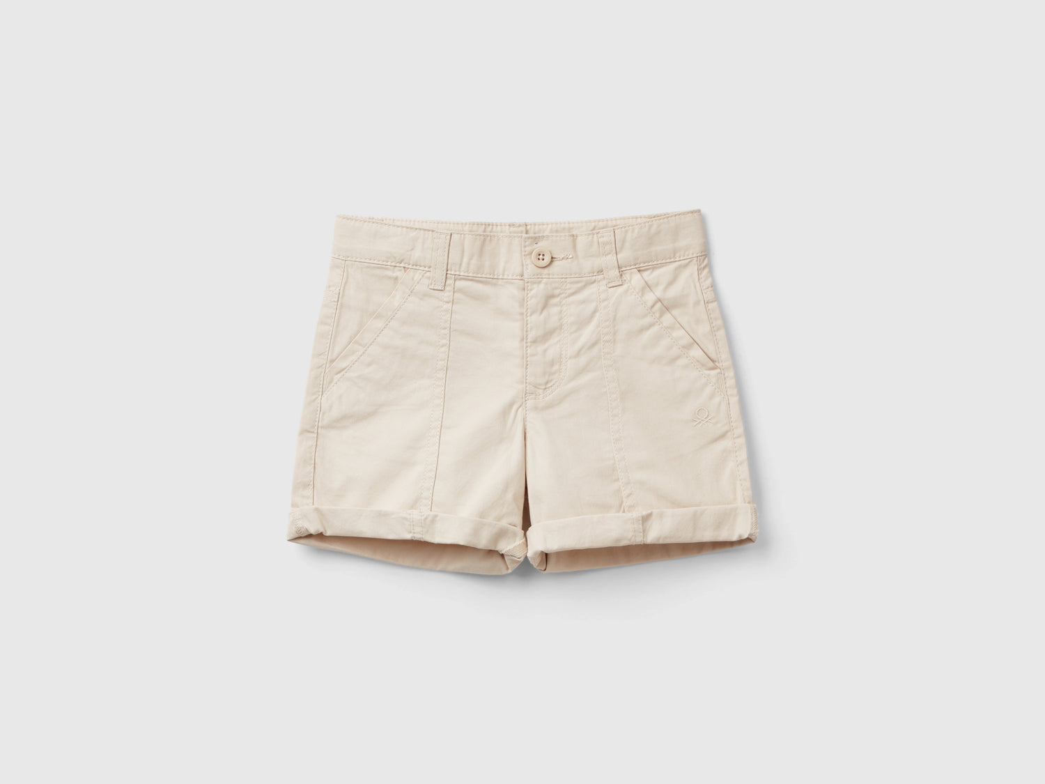 Bermuda in puro cotone da bimbo beige | Benetton Outlet