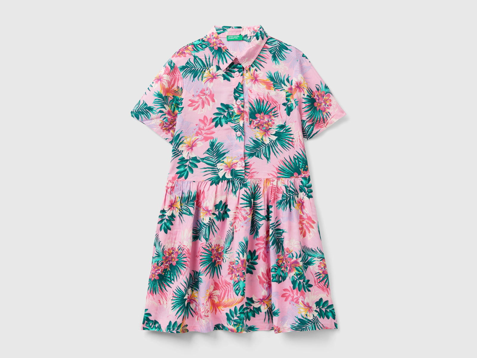 Chemisier a fiori da bambina multi-color | Benetton Outlet