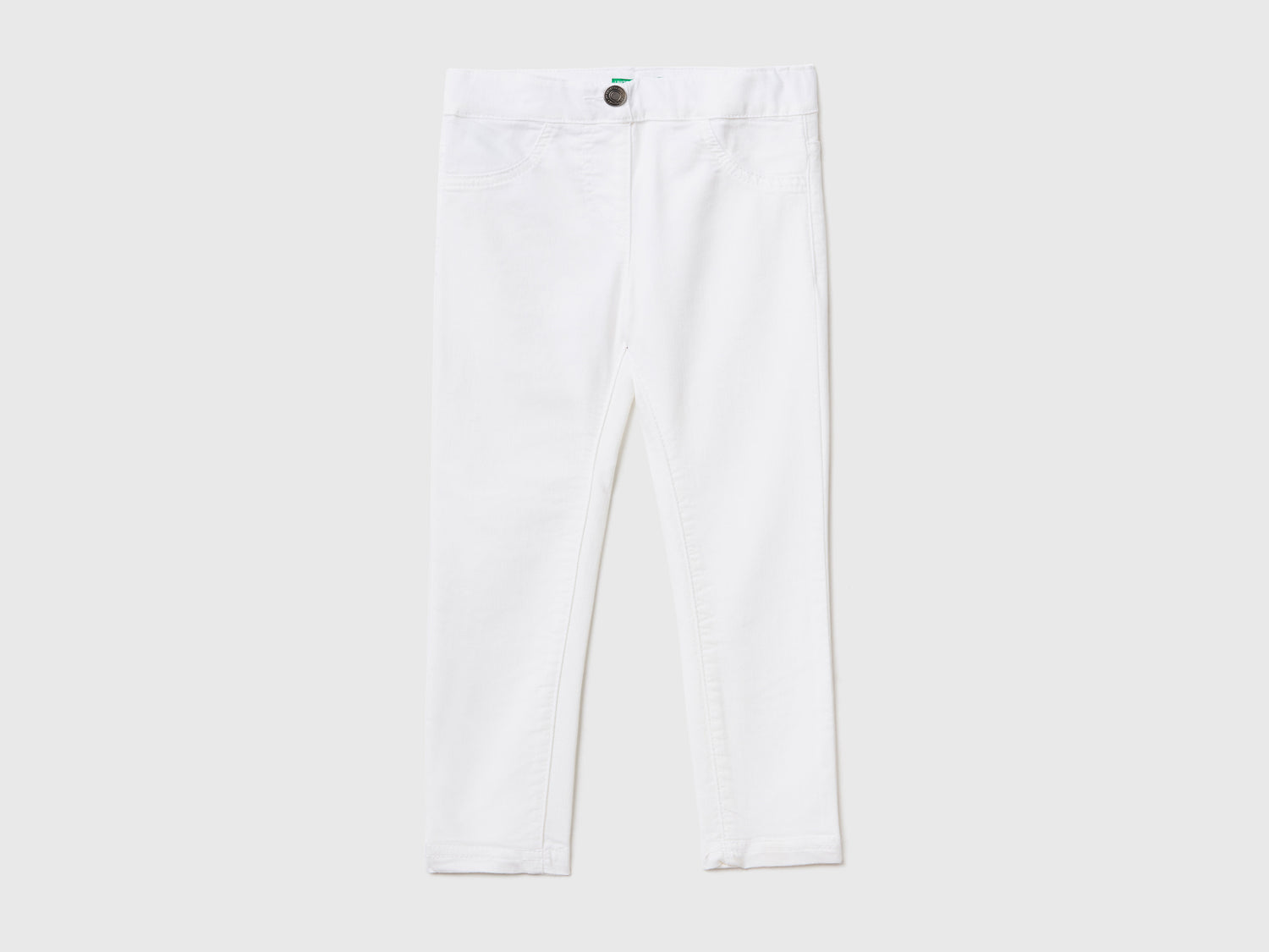 Jeggings in misto cotone stretch da bimba bianco | Benetton Outlet