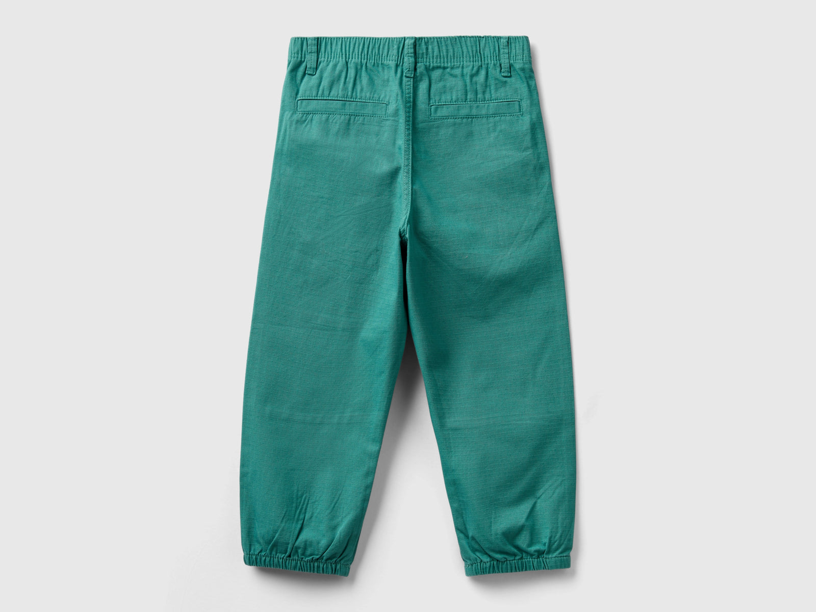 Pantaloni con tagli 100% cotone da bambino verde 2 | Benetton Outlet
