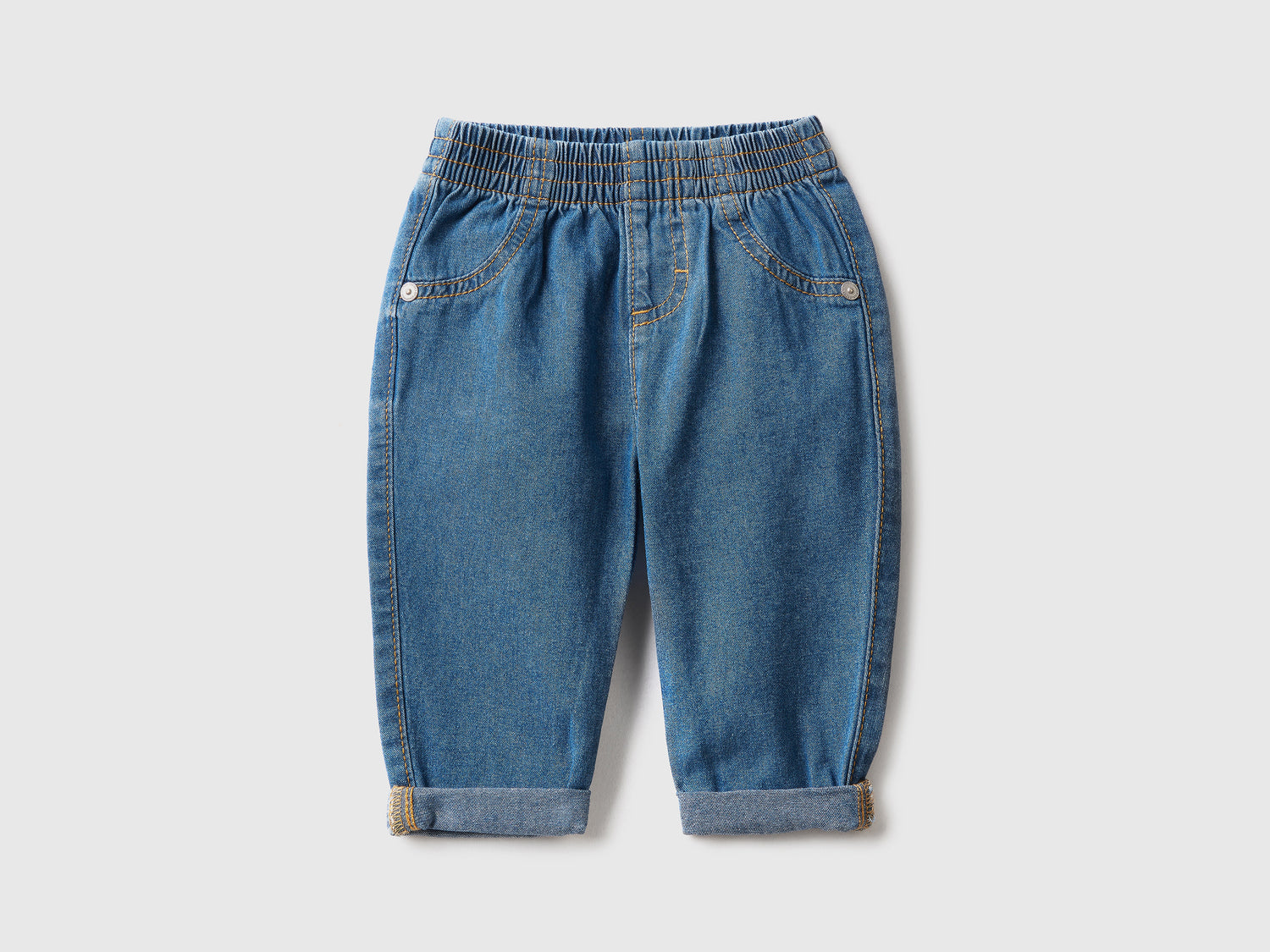 Vaqueros de mezclilla 100% algodón da neonato azzurro | Benetton Outlet