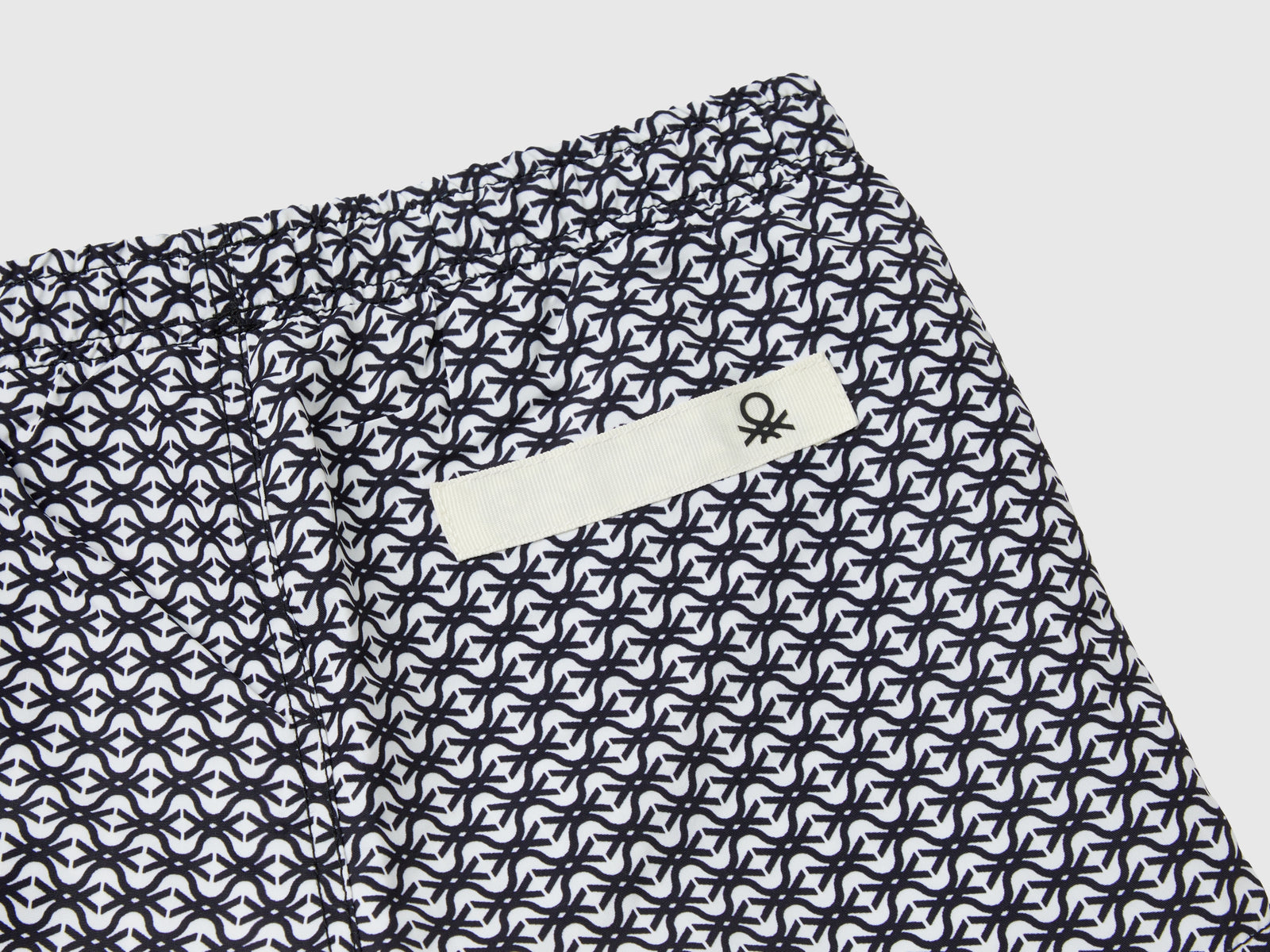 Boxer mare Monogram bianco e da bambino nero 2 | Benetton Outlet