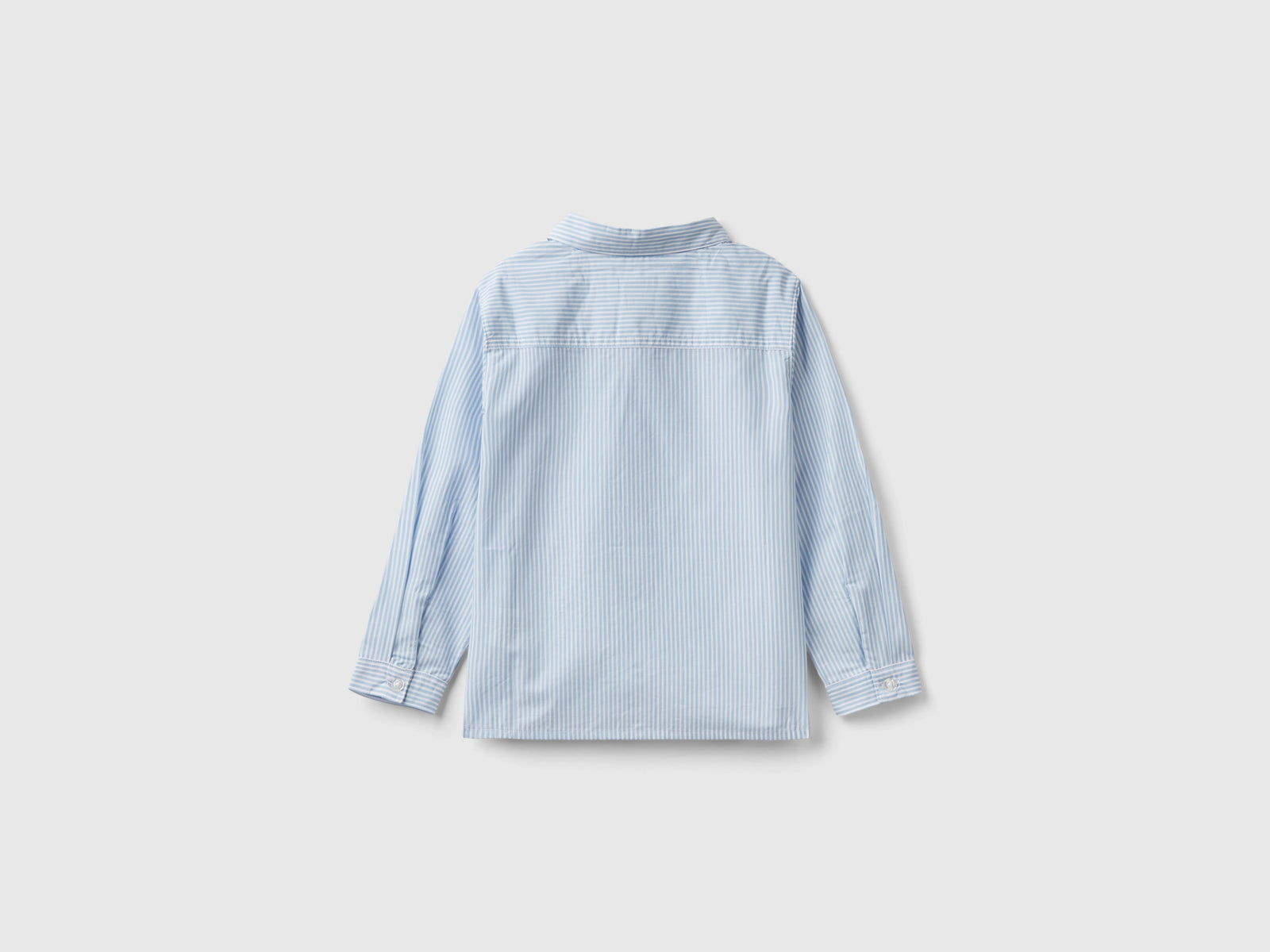 Camicia in puro cotone da bimbo azzurro 2 | Benetton Outlet