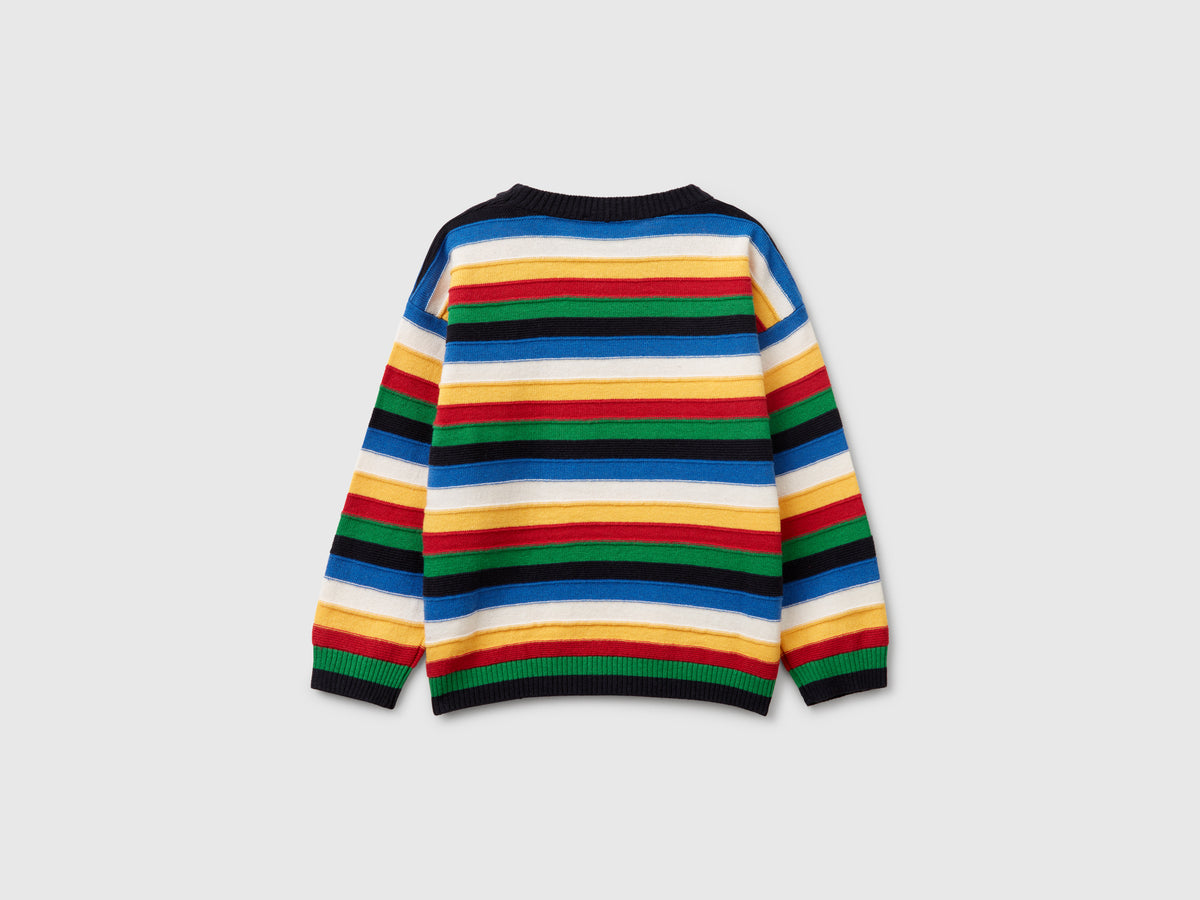 Maglia a righe in misto cotone