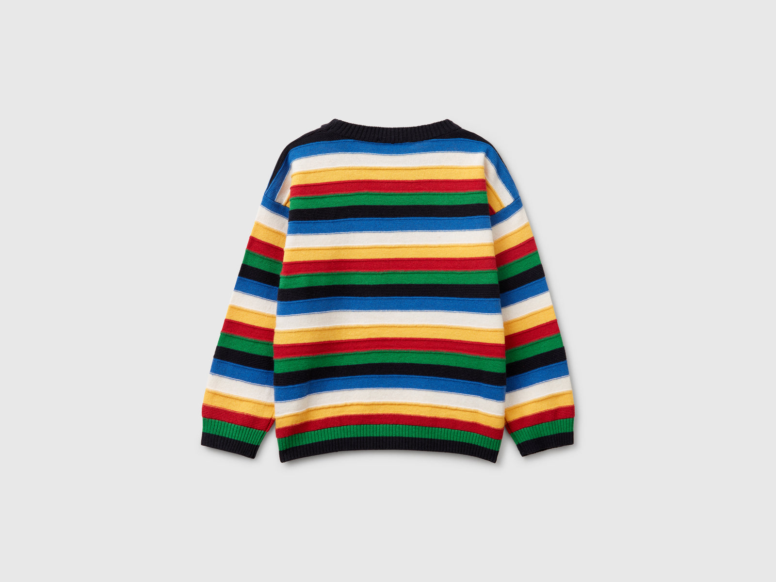 Maglia a righe in misto cotone da bimbo multi-color 2 | Benetton Outlet