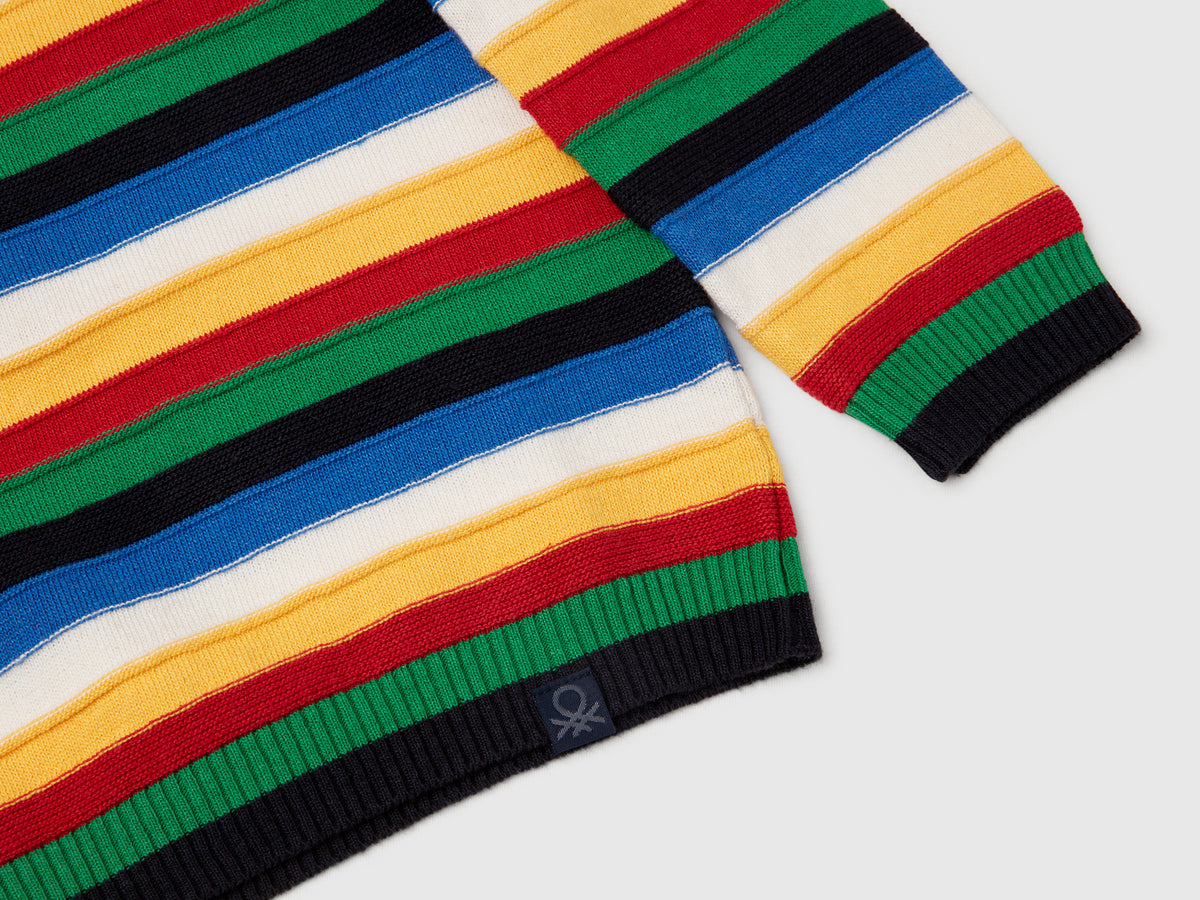 Maglia a righe in misto cotone