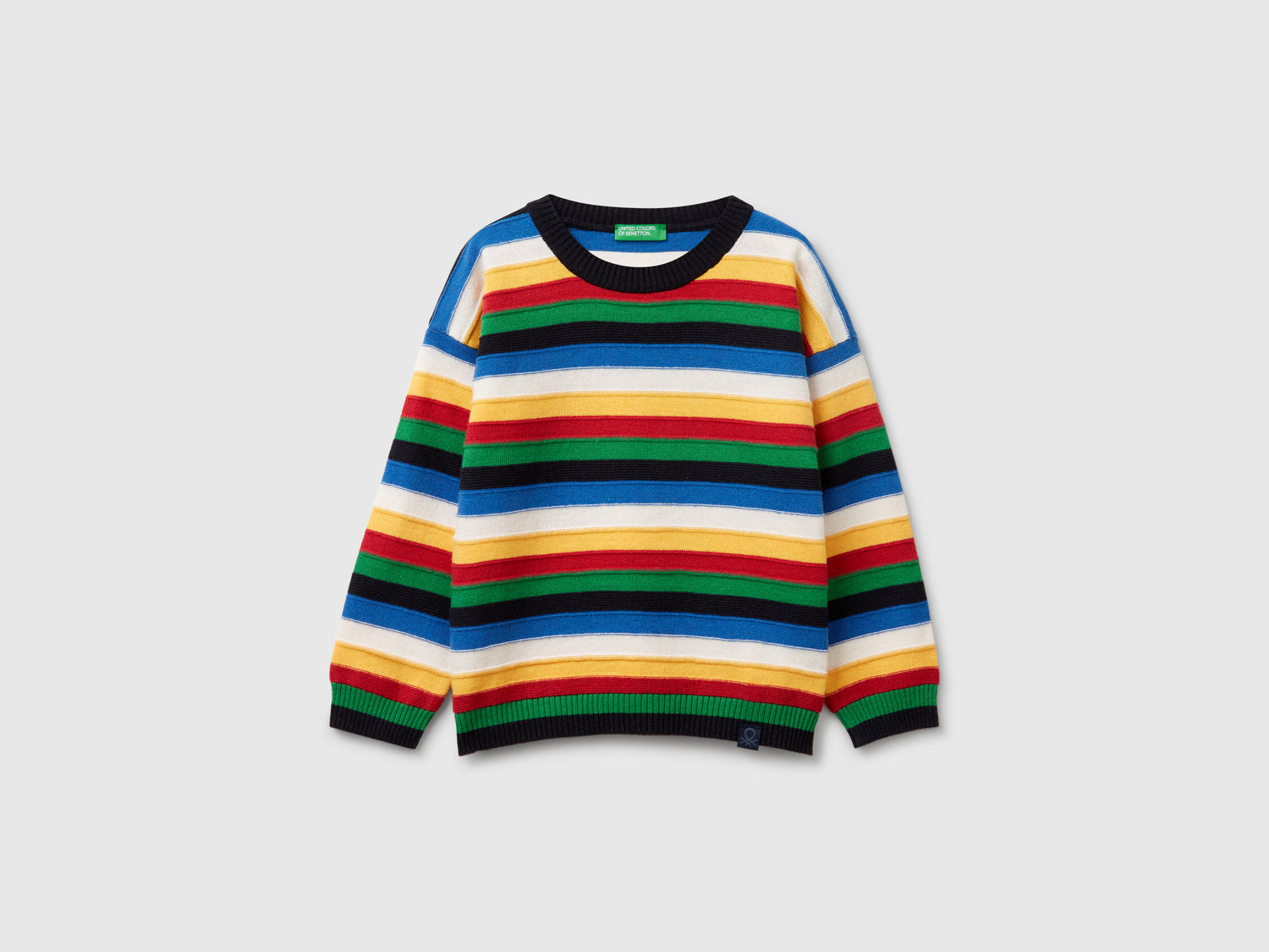 Maglia a righe in misto cotone da bimbo multi-color | Benetton Outlet