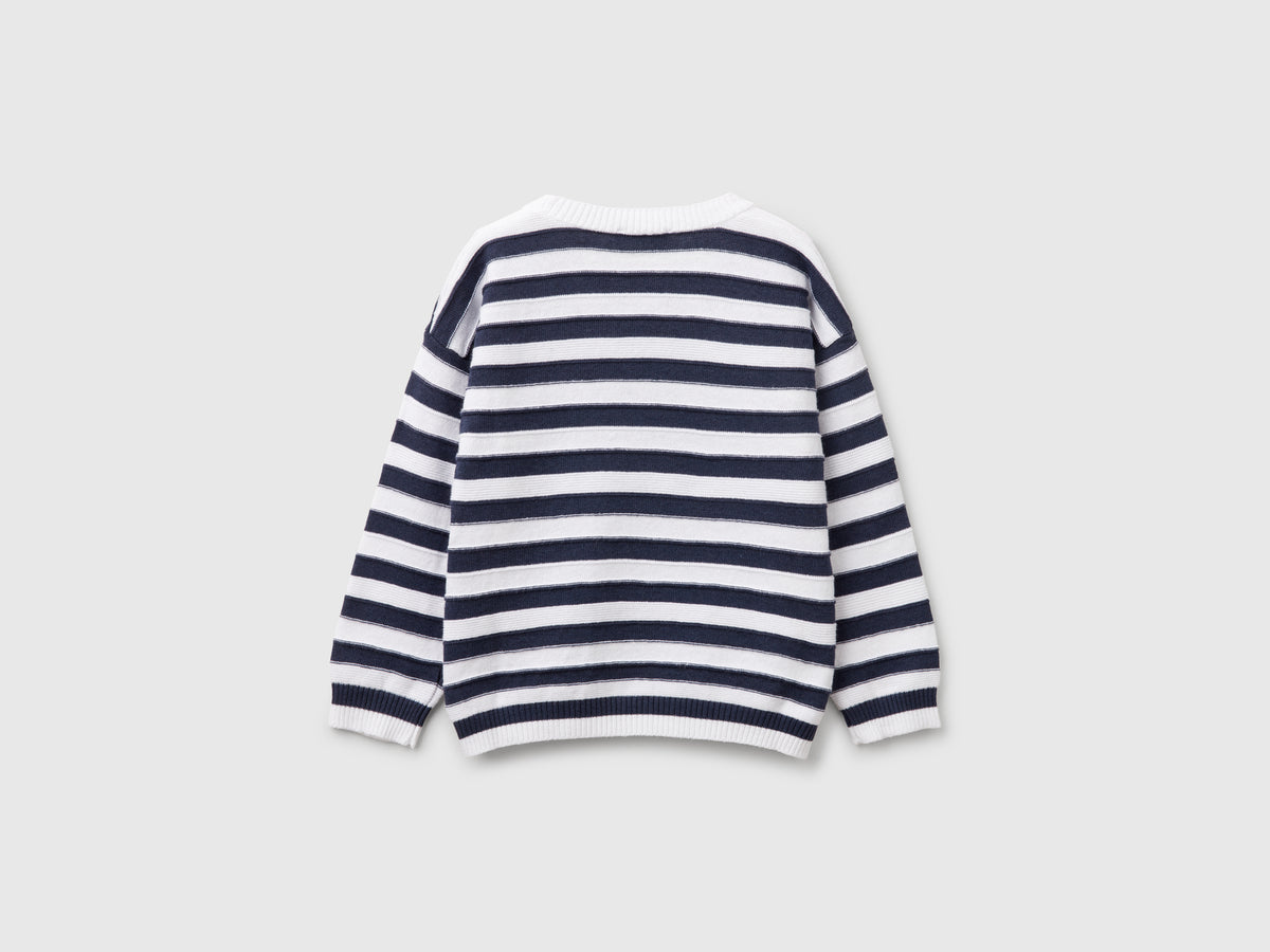 Maglia a righe in misto cotone