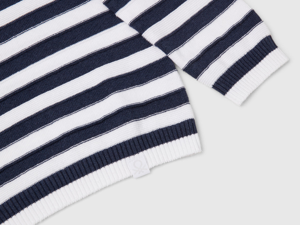 Maglia a righe in misto cotone