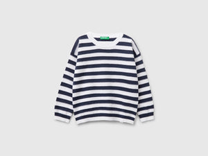 Maglia a righe in misto cotone