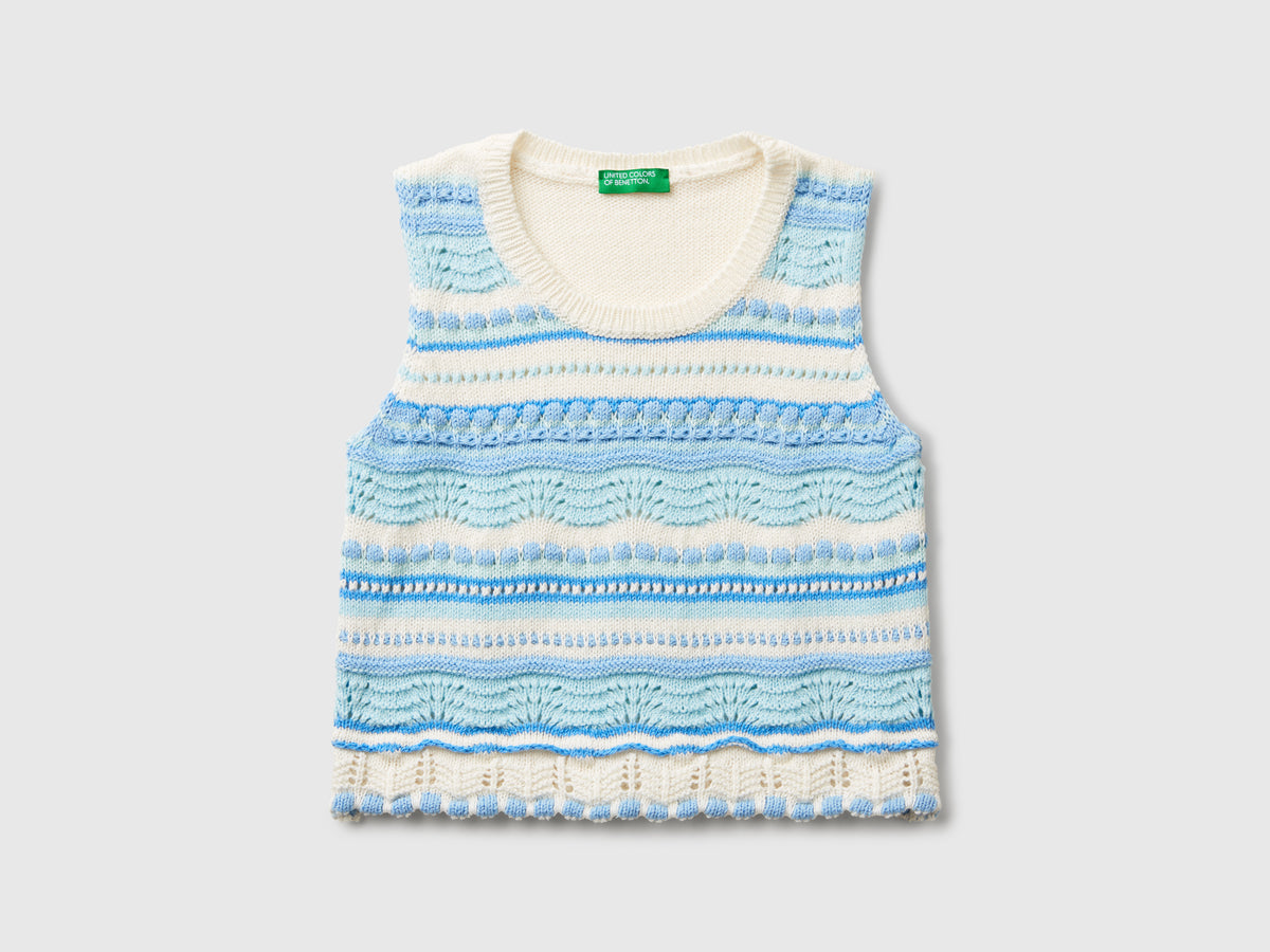 Top in maglia lavorato