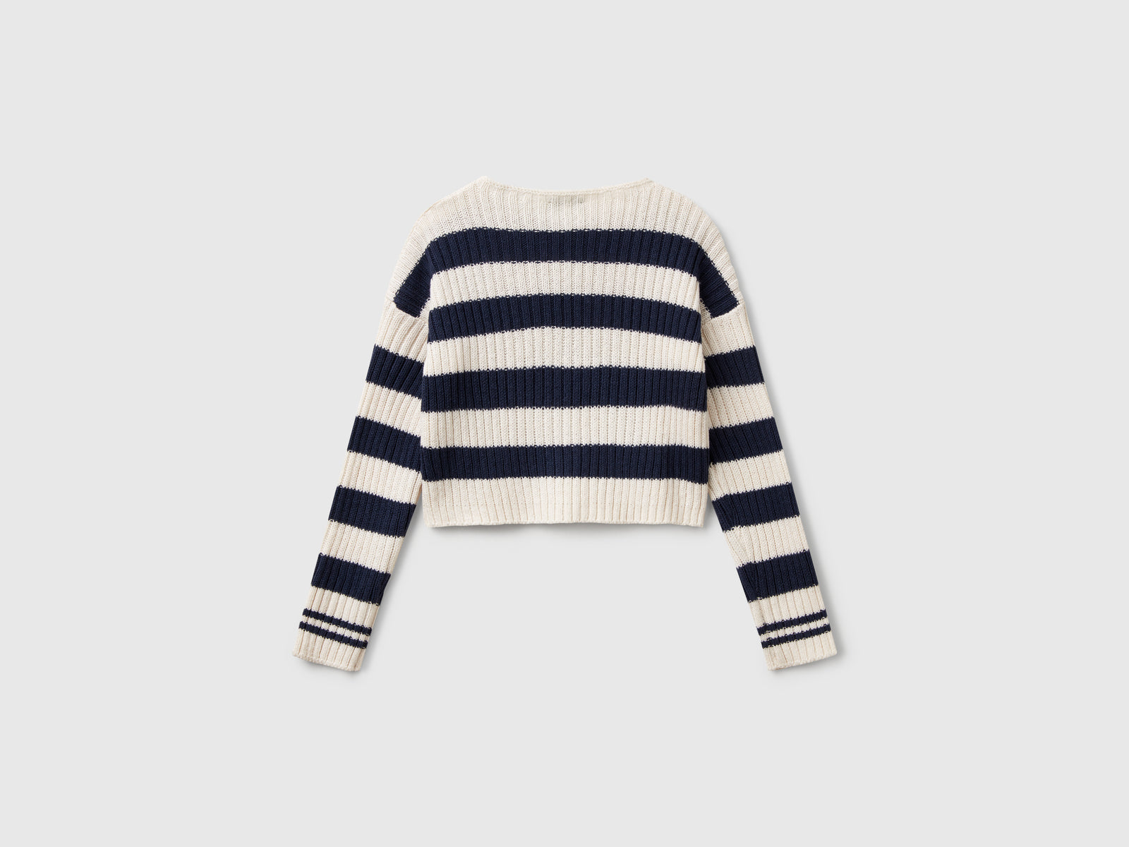 Maglia a righe bicolor da bambina blu 2 | Benetton Outlet