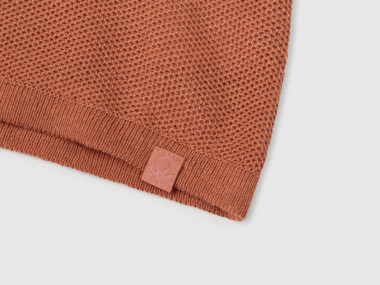 Polo a manica corta in misto lino da bimbo cammello 3 | Benetton Outlet