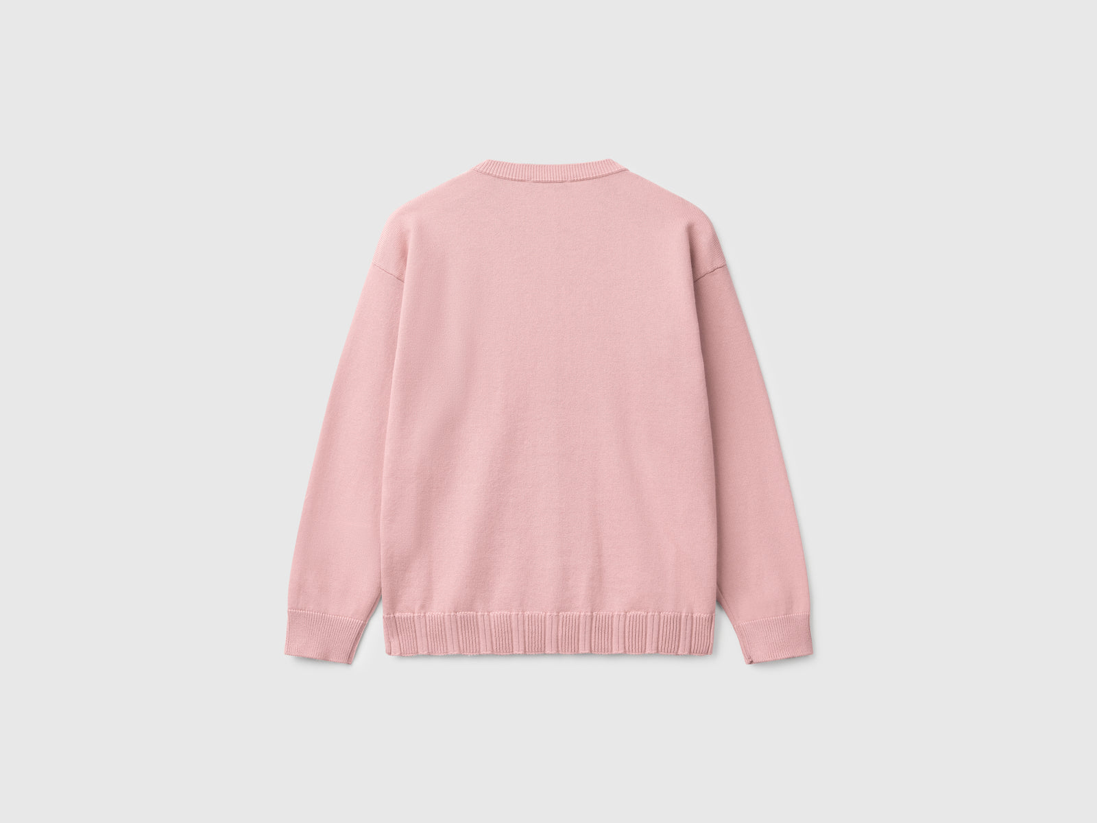 Cardigan girocollo in puro cotone da bambina rosa 2 | Benetton Outlet