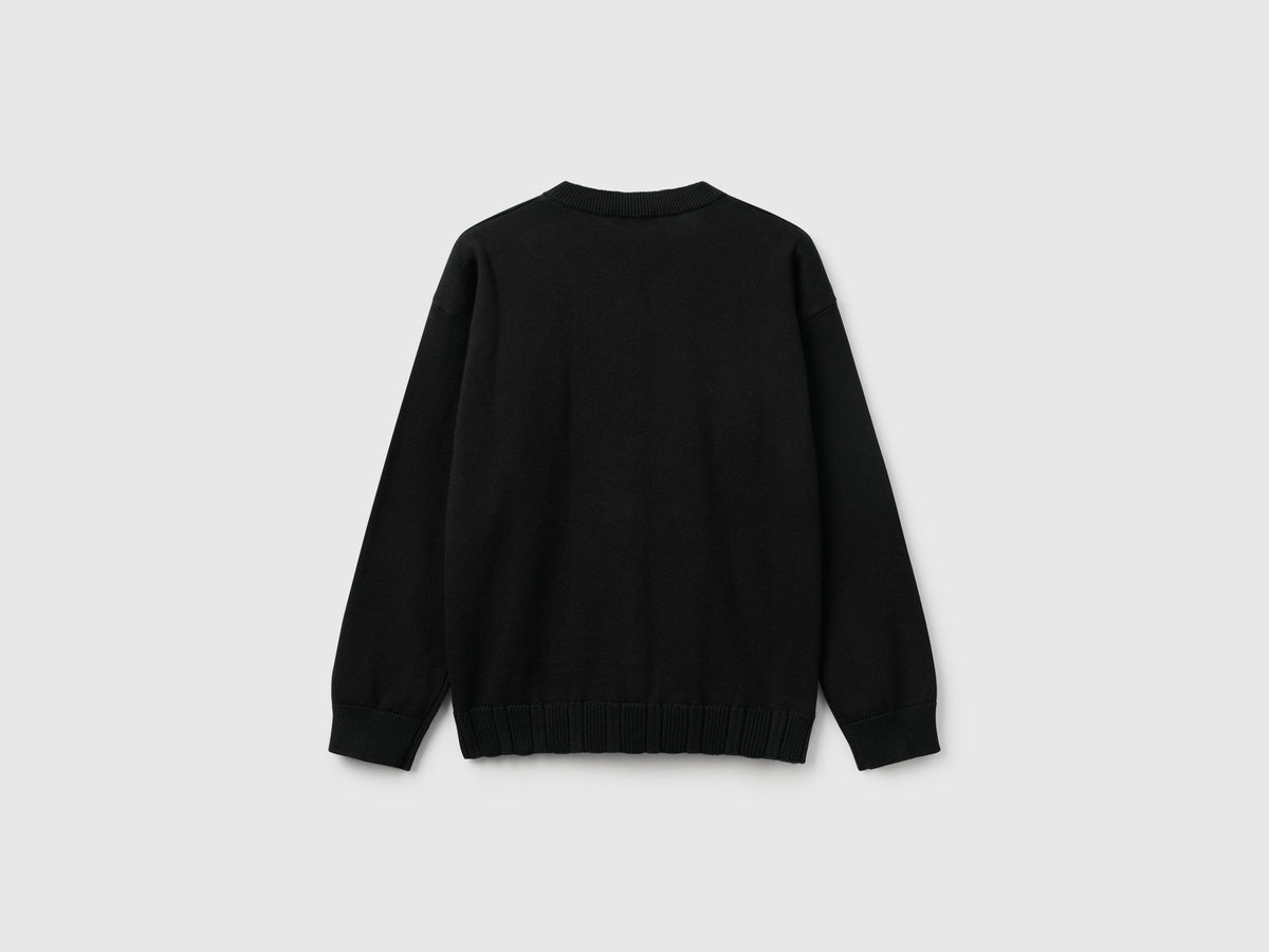 Cardigan girocollo in puro cotone