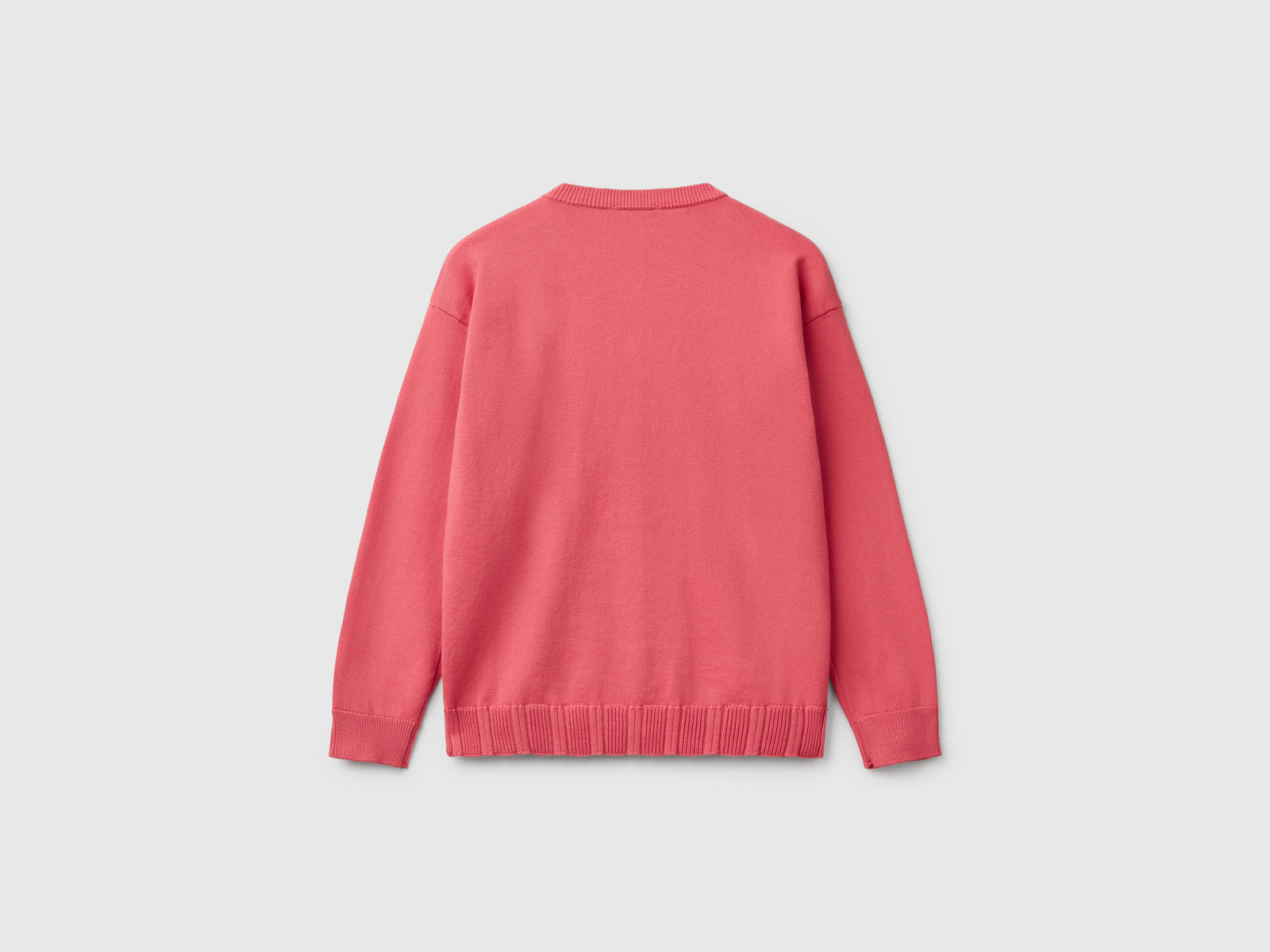 Cardigan girocollo in puro cotone da bambina ciclamino 2 | Benetton Outlet