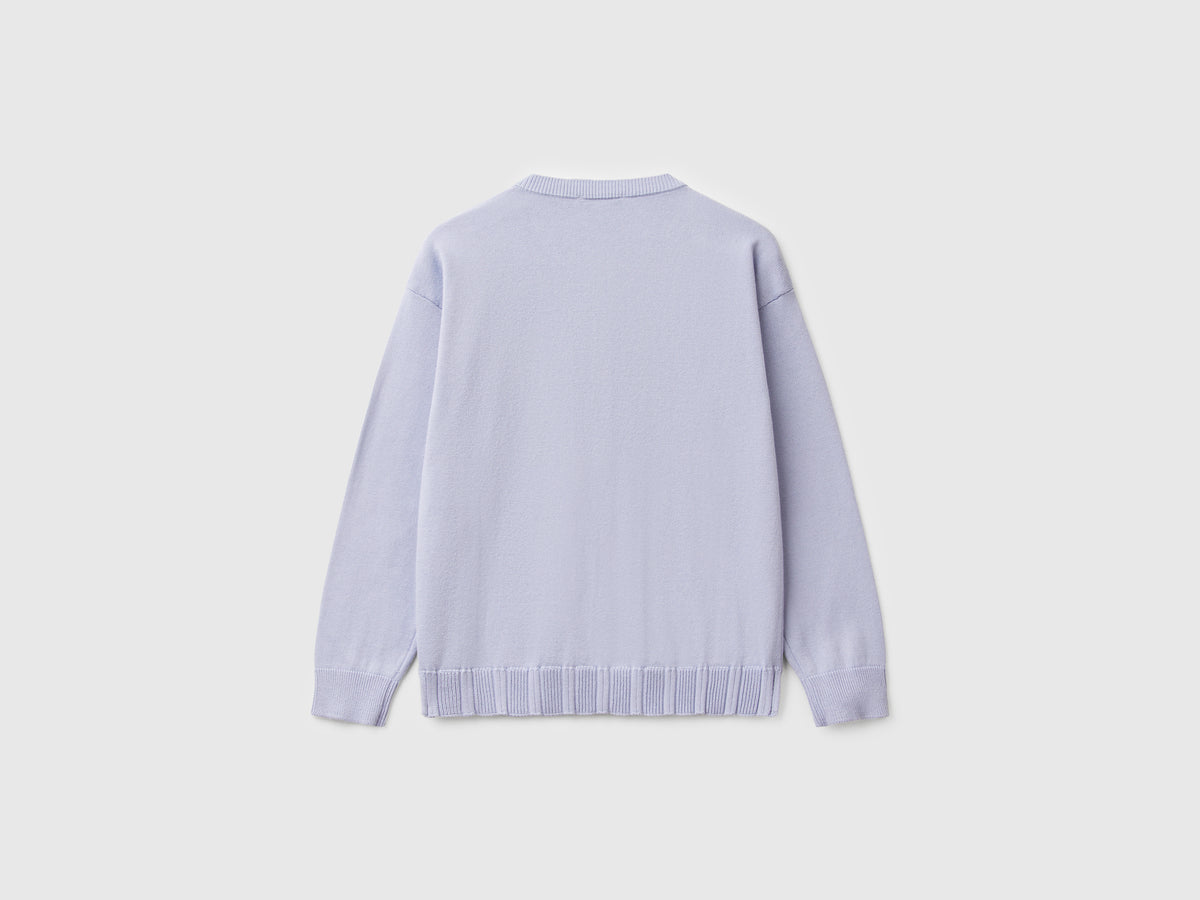 Cardigan girocollo in puro cotone