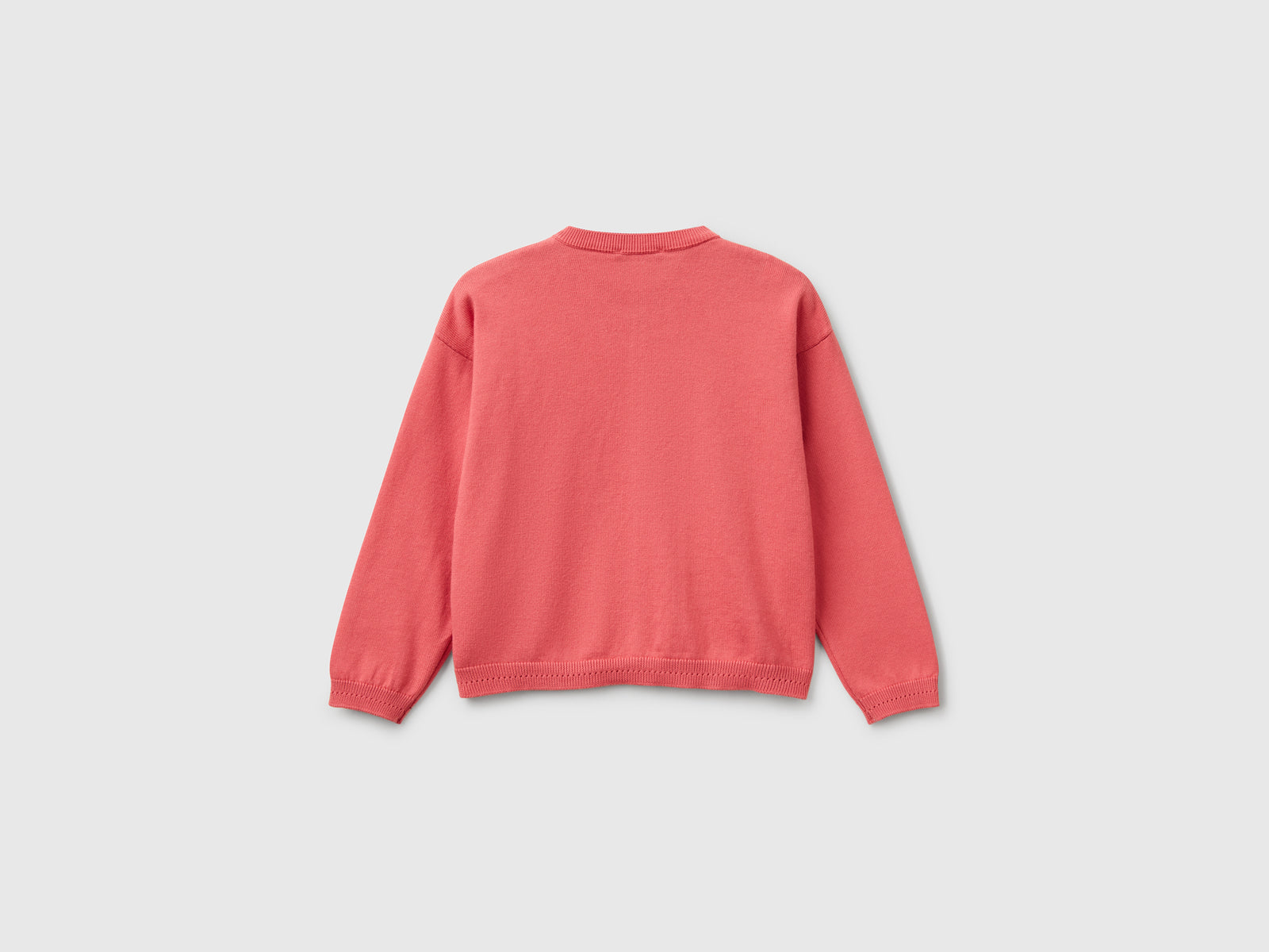 Cardigan girocollo in puro cotone da bimba ciclamino 2 | Benetton Outlet