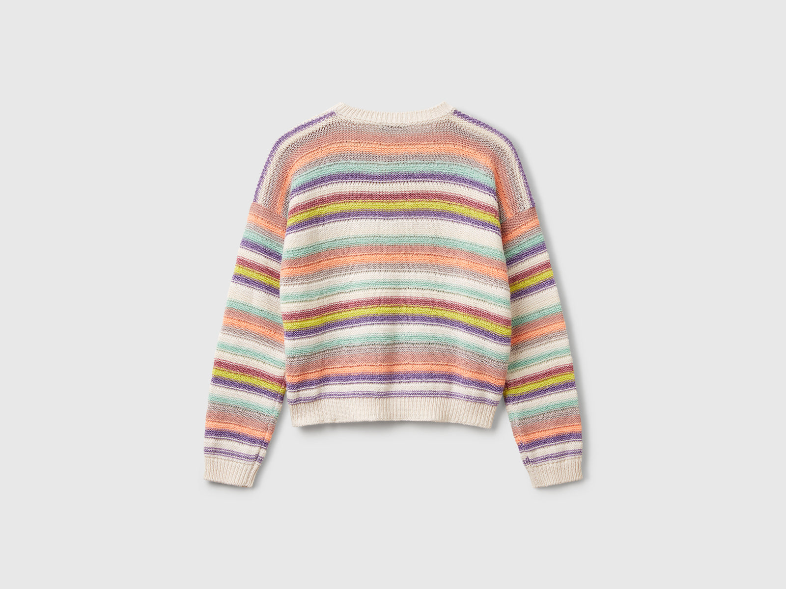 Maglia a righe con lurex da bambina multi-color 2 | Benetton Outlet
