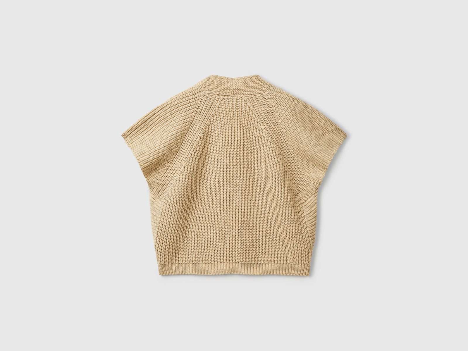Cardigan a manica corta da bambina beige 2 | Benetton Outlet
