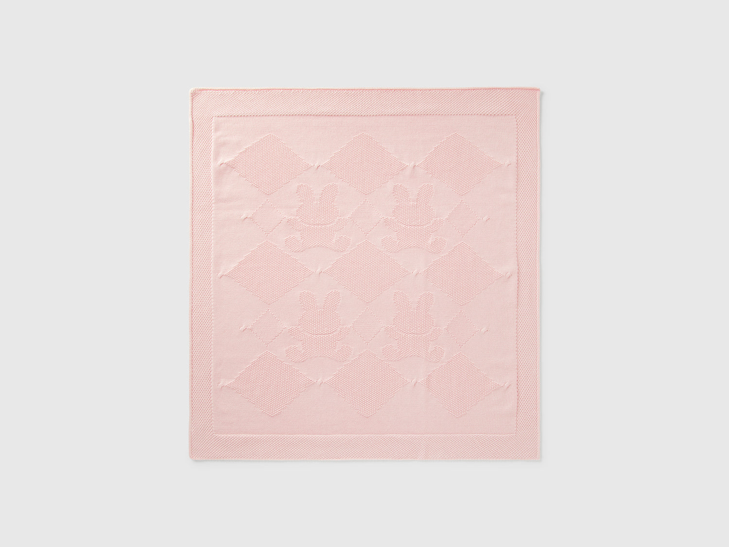 Coperta baby in maglia da neonato rosa tenue | Benetton Outlet
