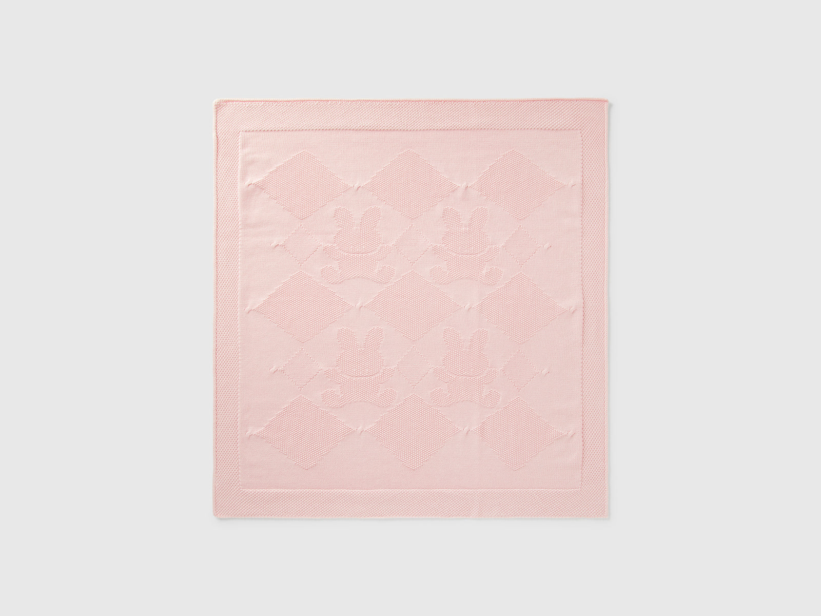 Coperta baby in maglia da neonato rosa tenue | Benetton Outlet