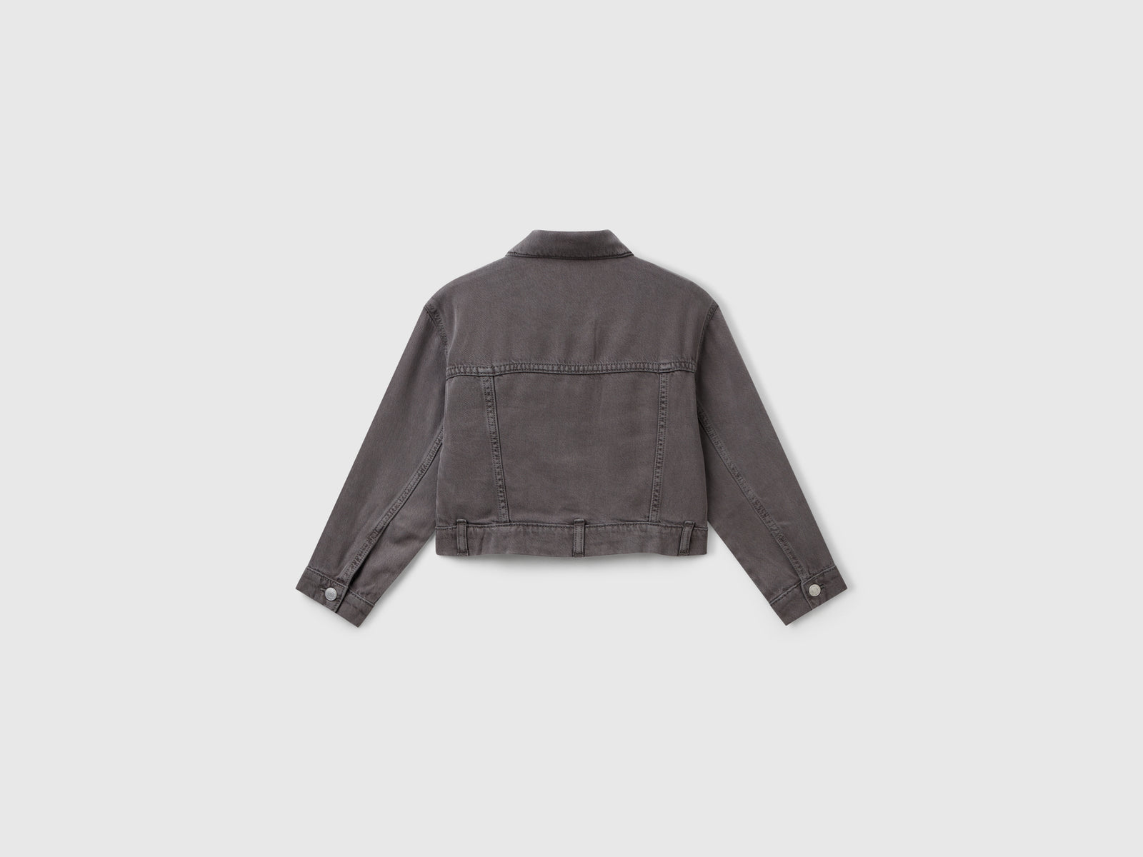 Giacca cropped da bambina grigio 2 | Benetton Outlet