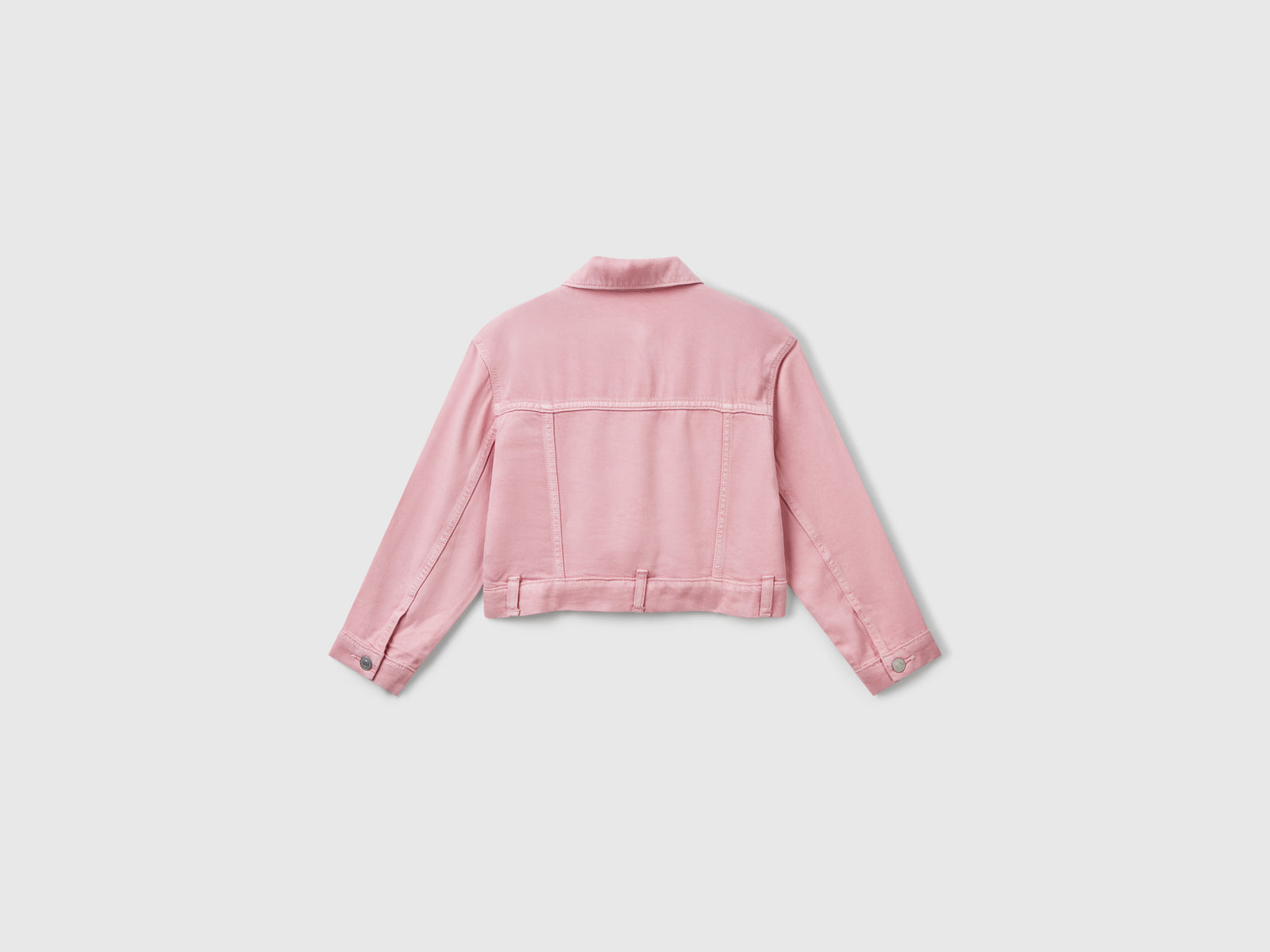 Giacca cropped da bambina rosa 2 | Benetton Outlet