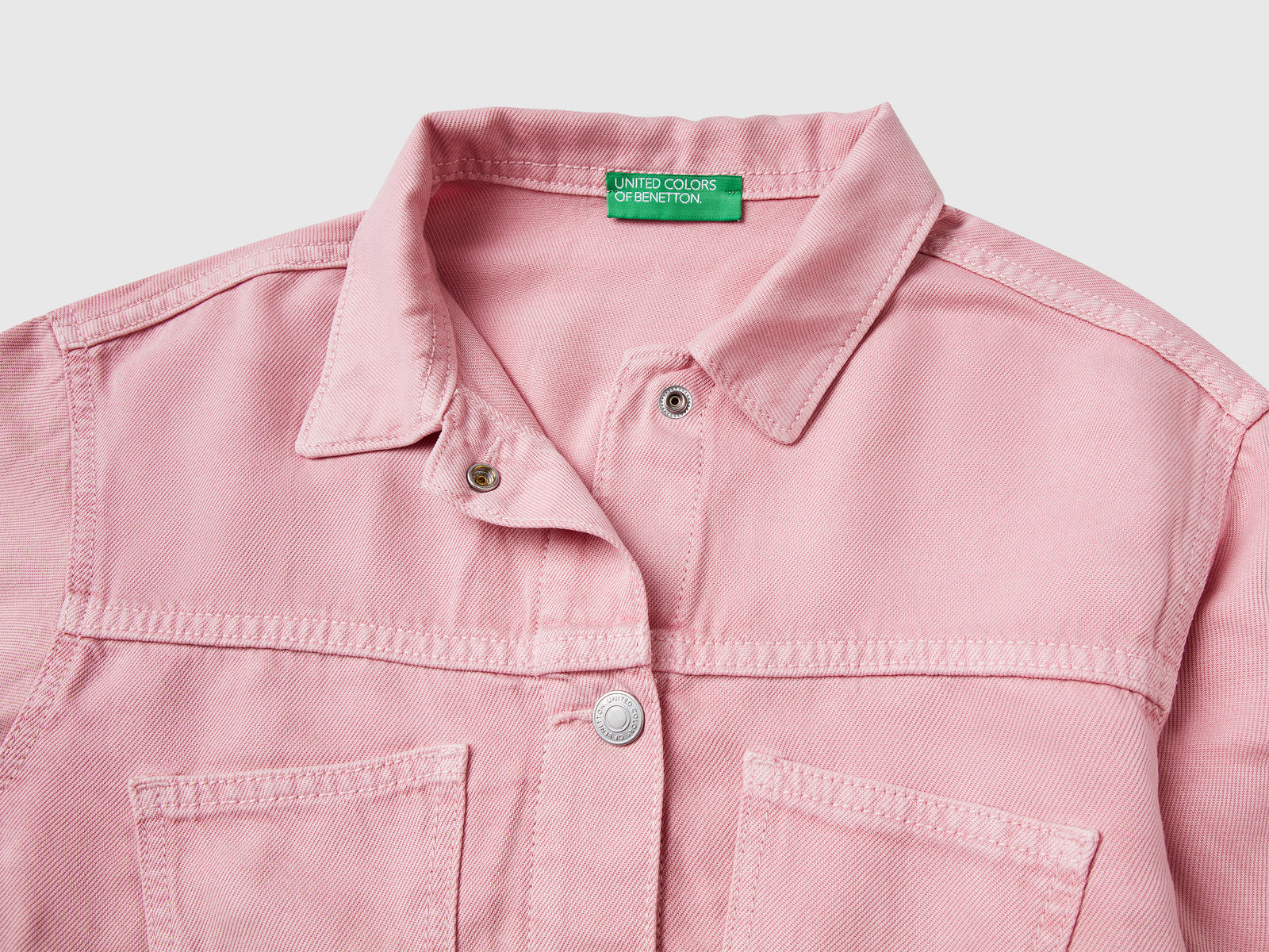 Giacca cropped da bambina rosa 3 | Benetton Outlet