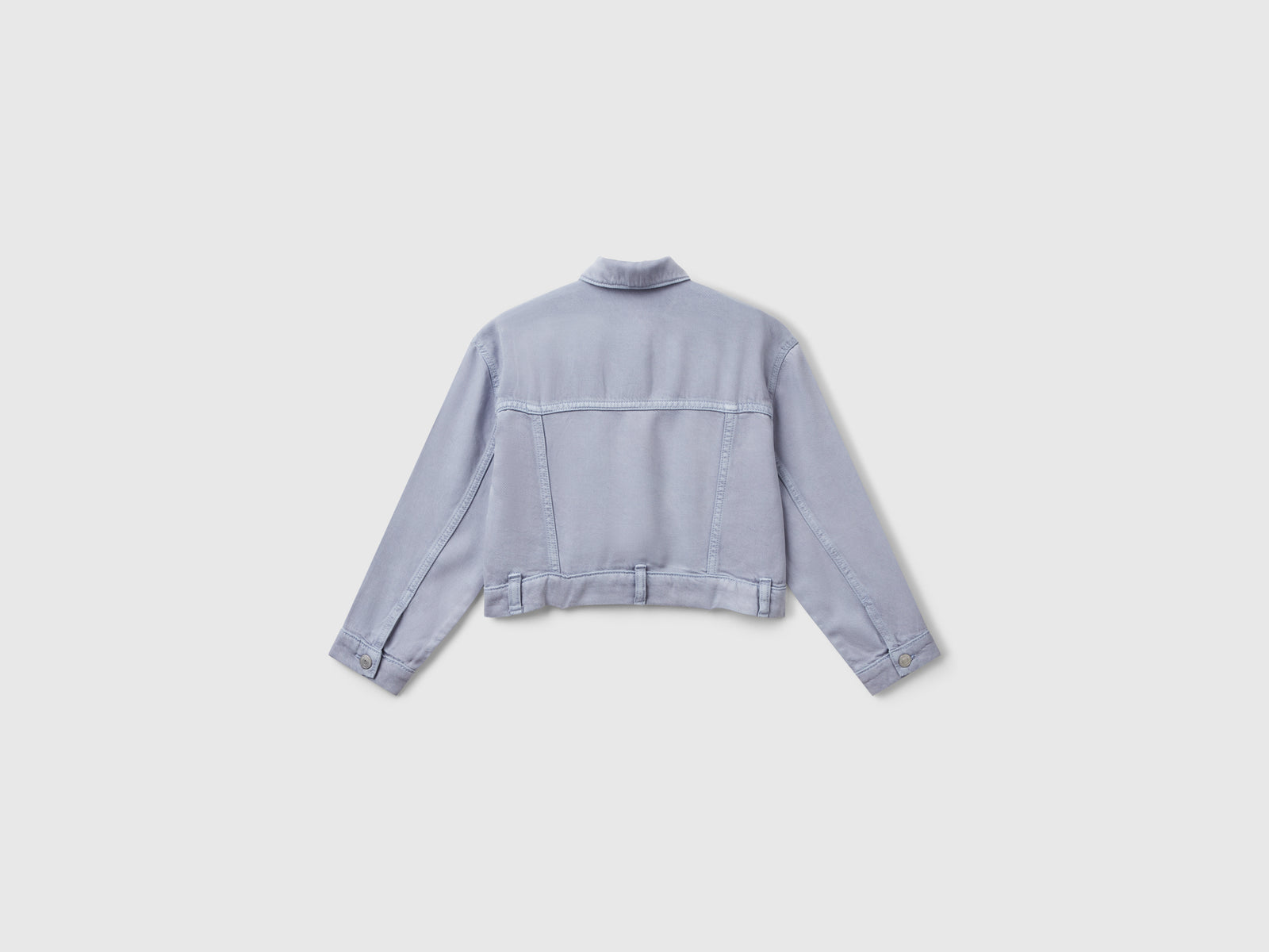Giacca cropped da bambina azzurro 2 | Benetton Outlet