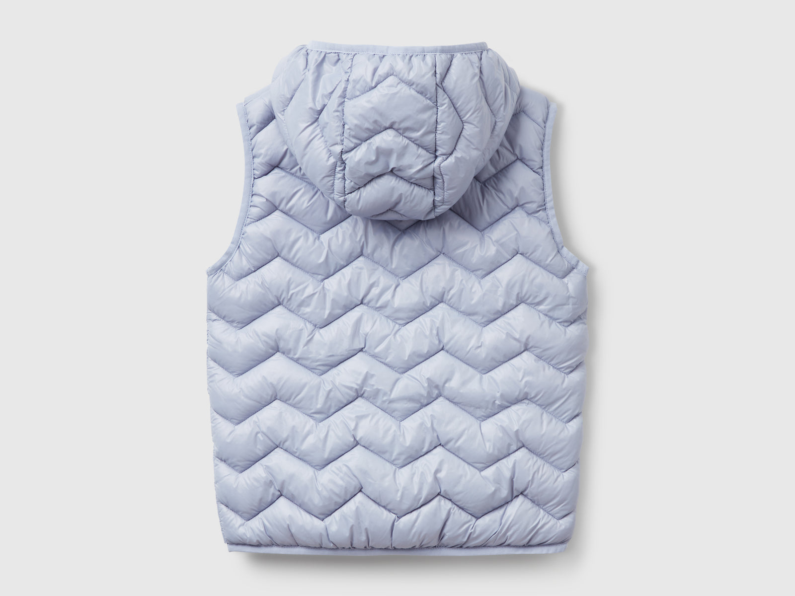 Gilet imbottito con cappuccio da bambina pervinca 2 | Benetton Outlet