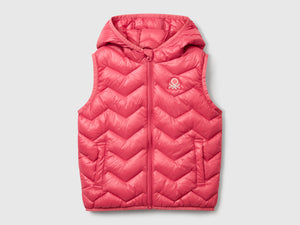 Gilet imbottito con cappuccio