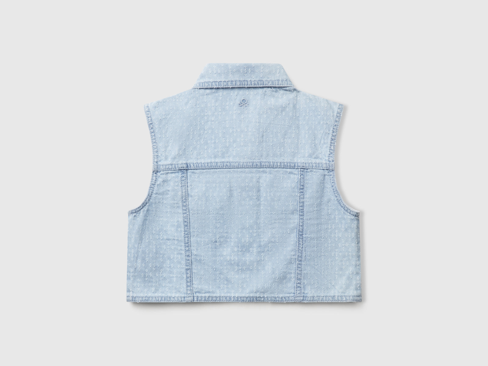 Gilet di jeans da bambina azzurro 2 | Benetton Outlet