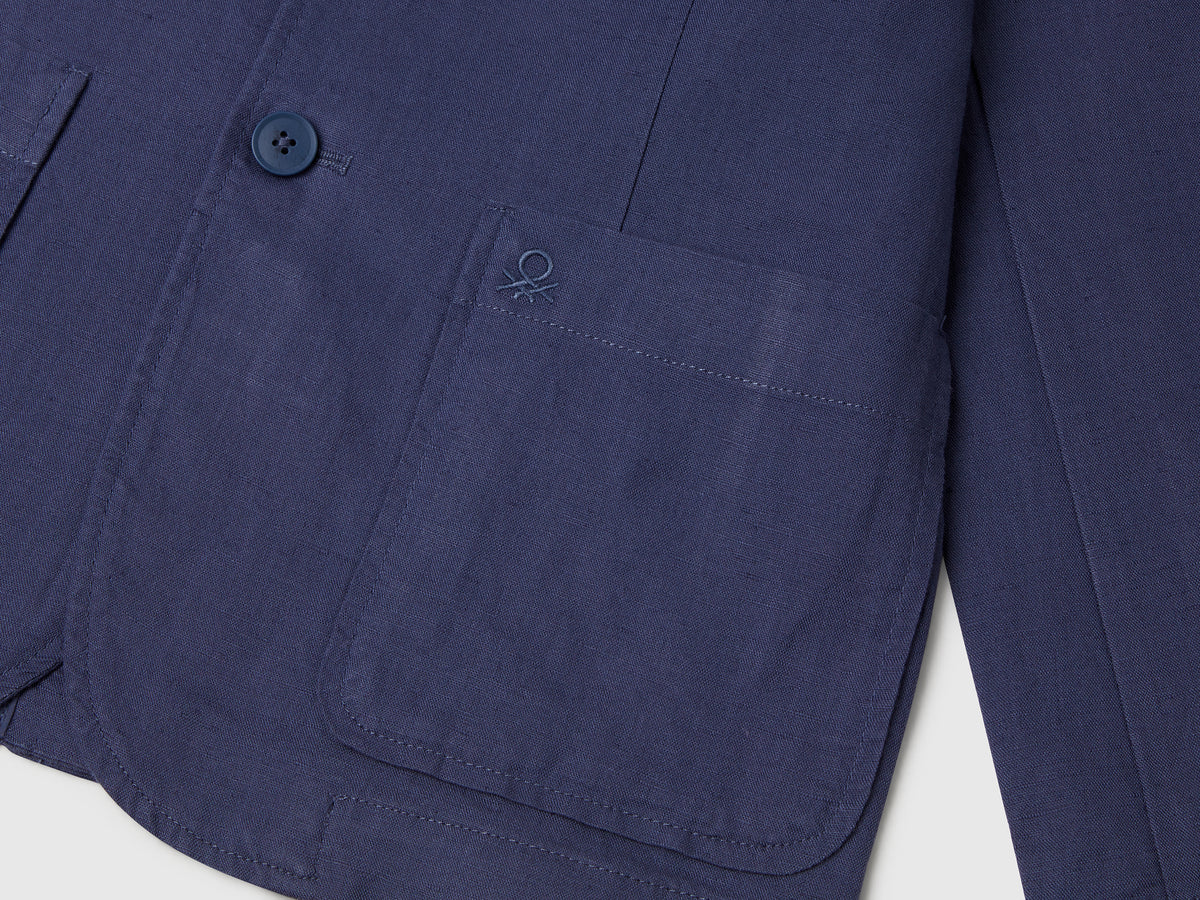 Blazer in misto lino