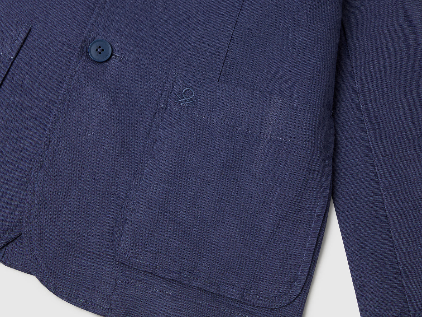 Blazer in misto lino da bambino avio 3 | Benetton Outlet