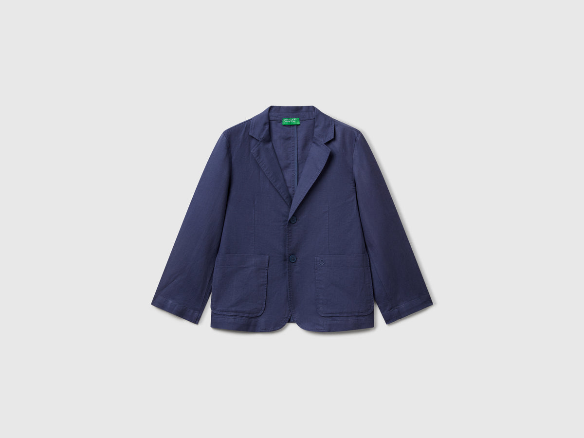 Blazer in misto lino